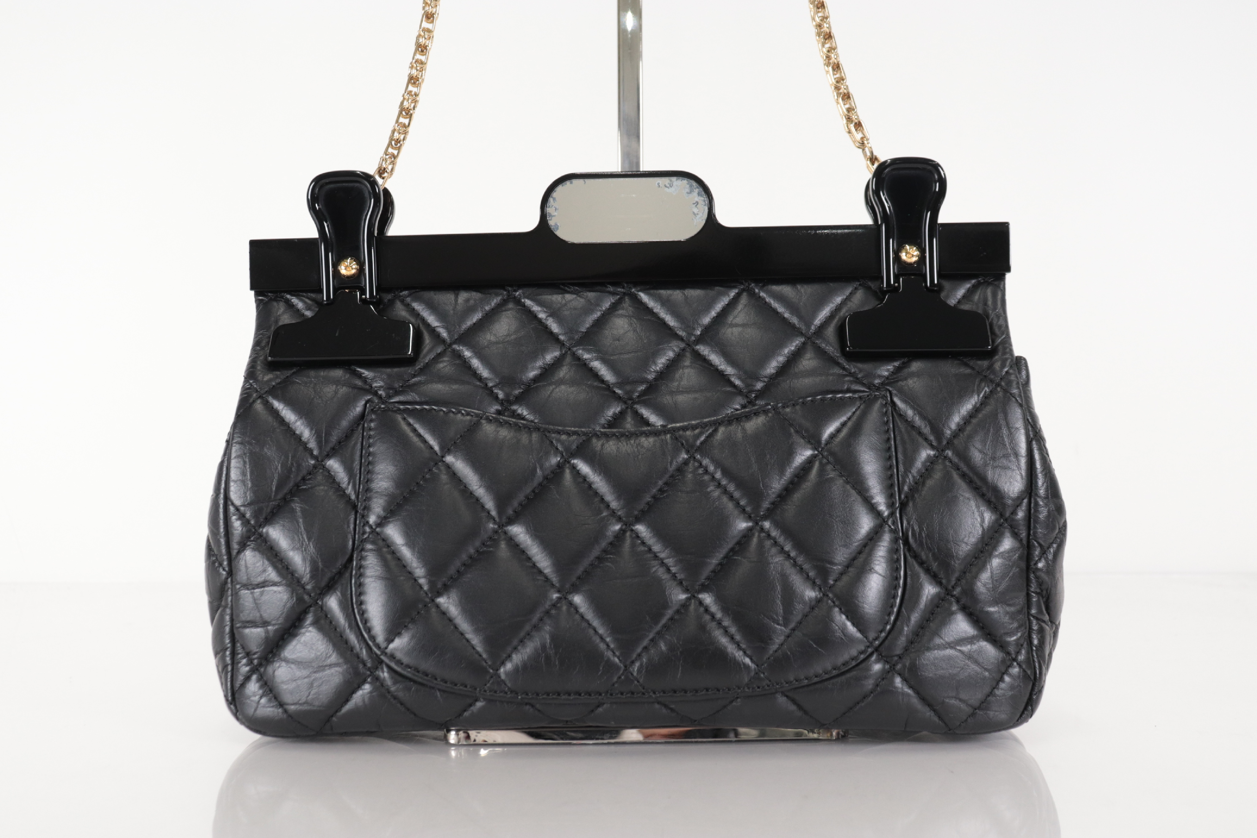 Matelassé 2.55 Hanger Motif Chain Shoulder Bag with Mirror (Serial Number 23) — view 3