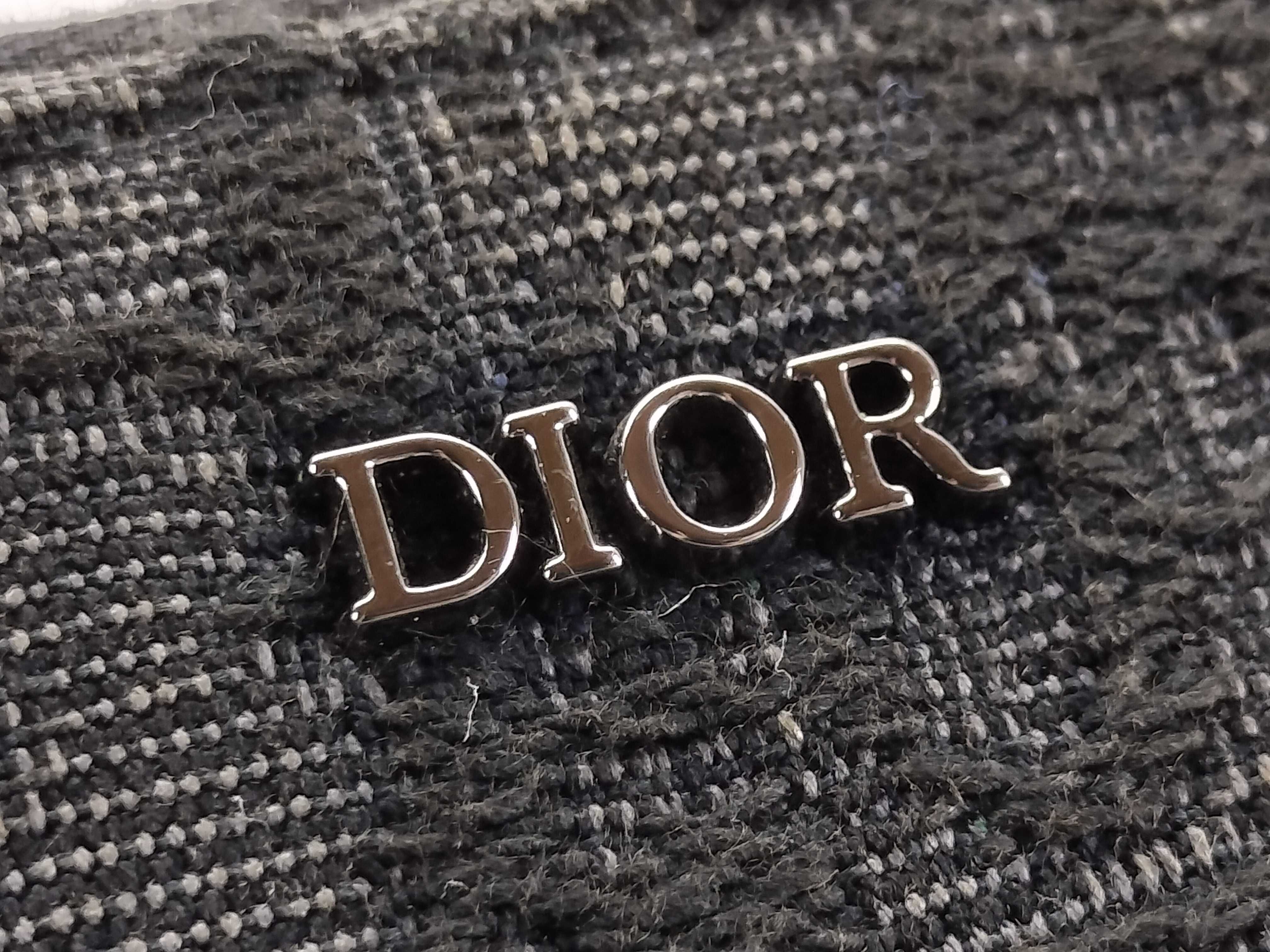 Trotter Christian Dior Oblique Jacquard Shoulder Bag, Gray x Black — view 13