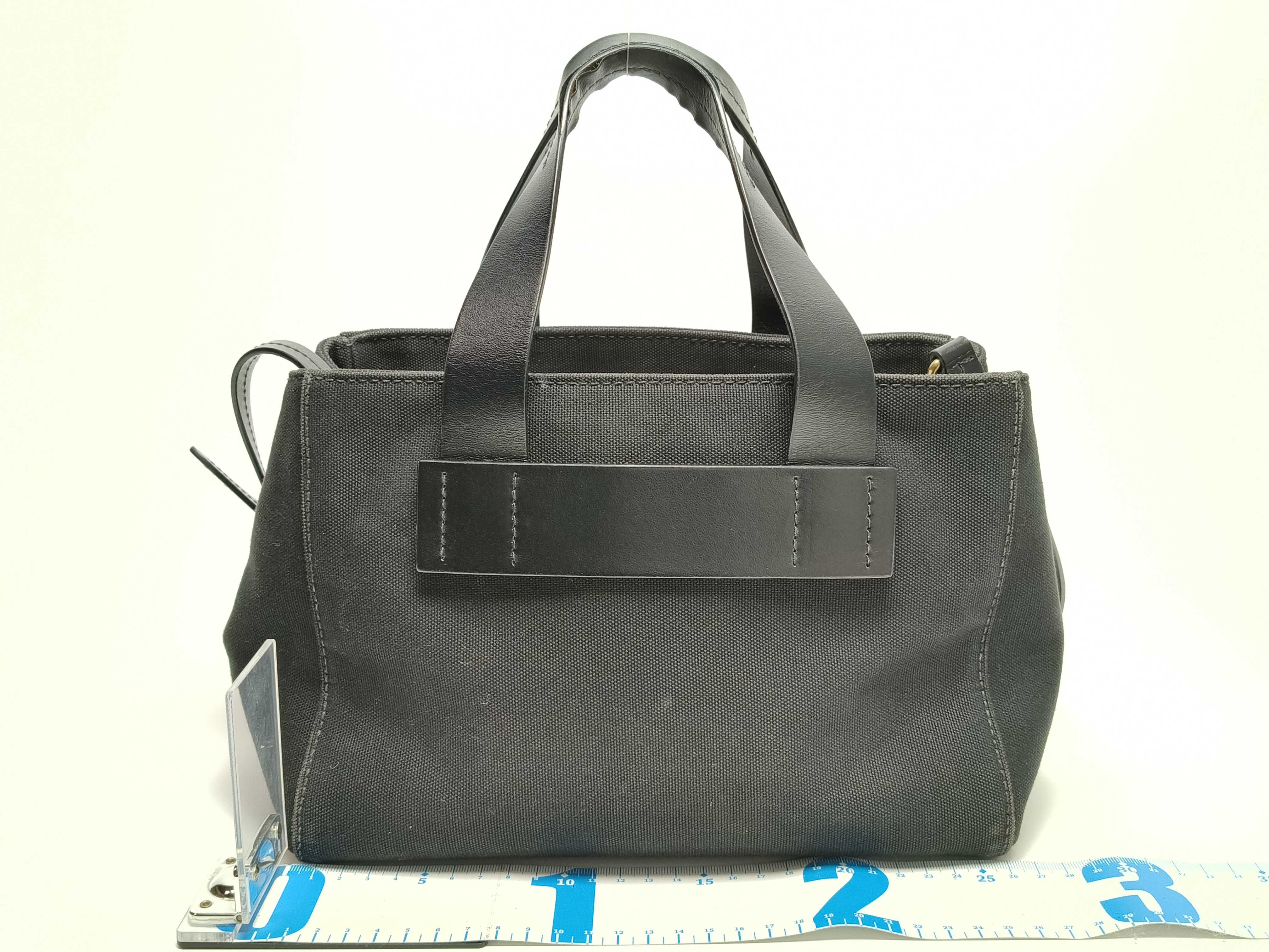 Canapa Canvas 2-Way Handbag, Black, 5BA176 Tote Bag — view 2