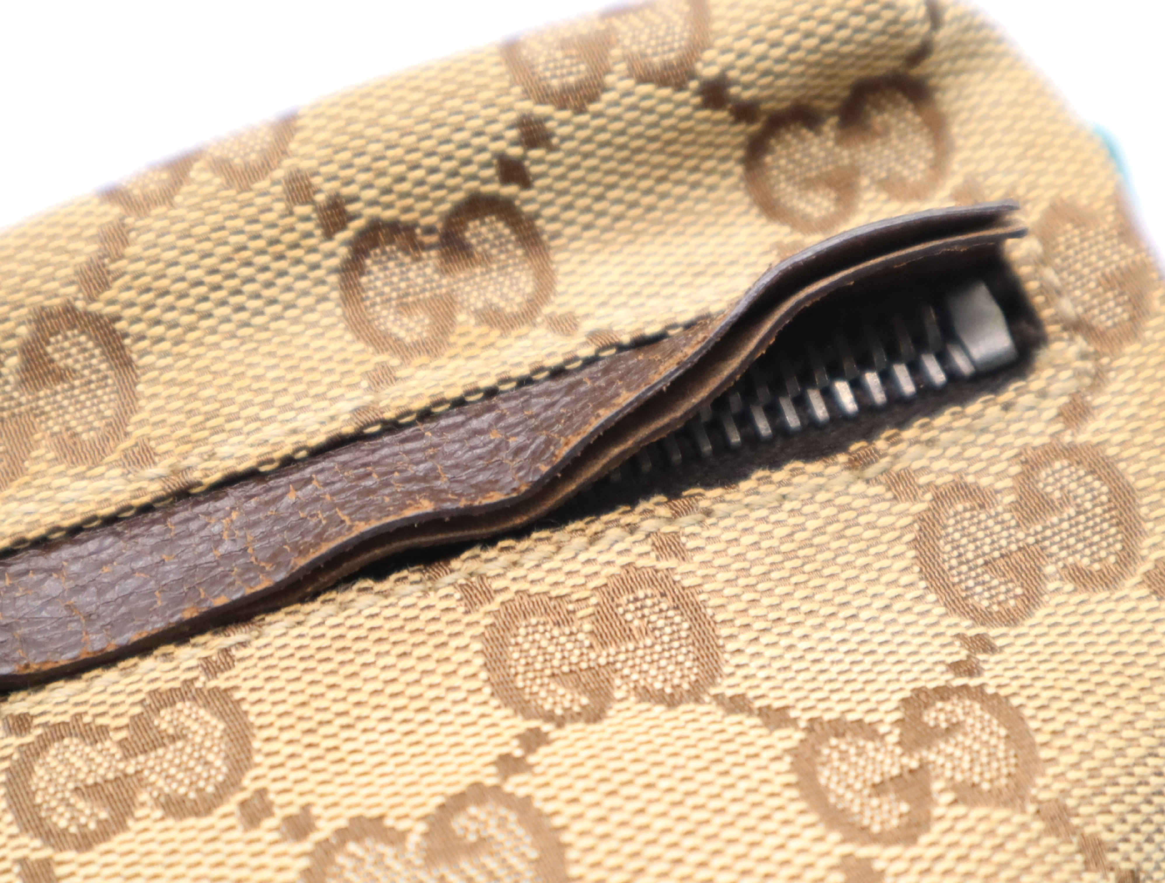 28566 GG Canvas x Leather Waist Bag Body Bag Beige Brown Waist Bag — view 11