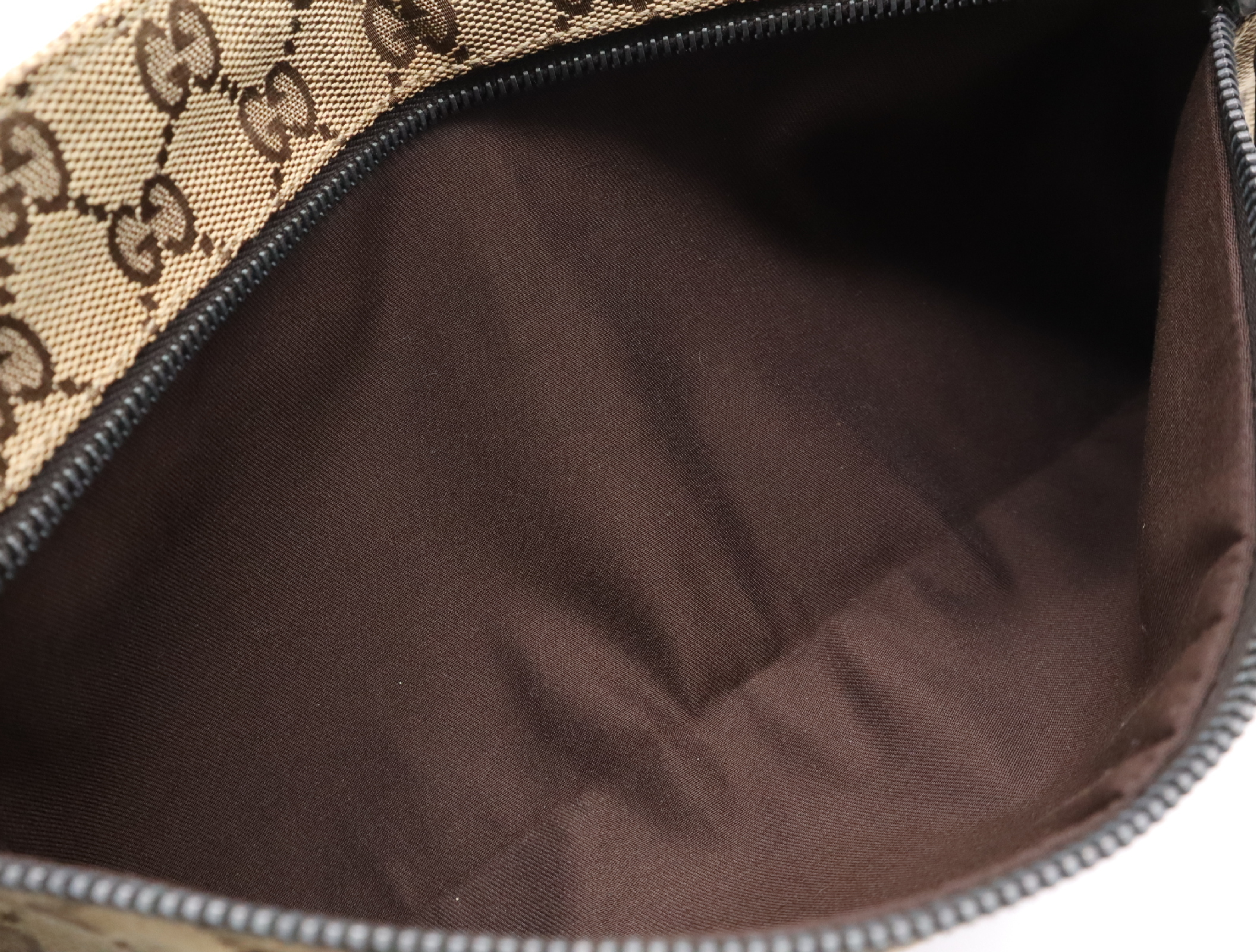 28566 GG Canvas x Leather Waist Bag Body Bag Beige Brown Waist Bag — view 12