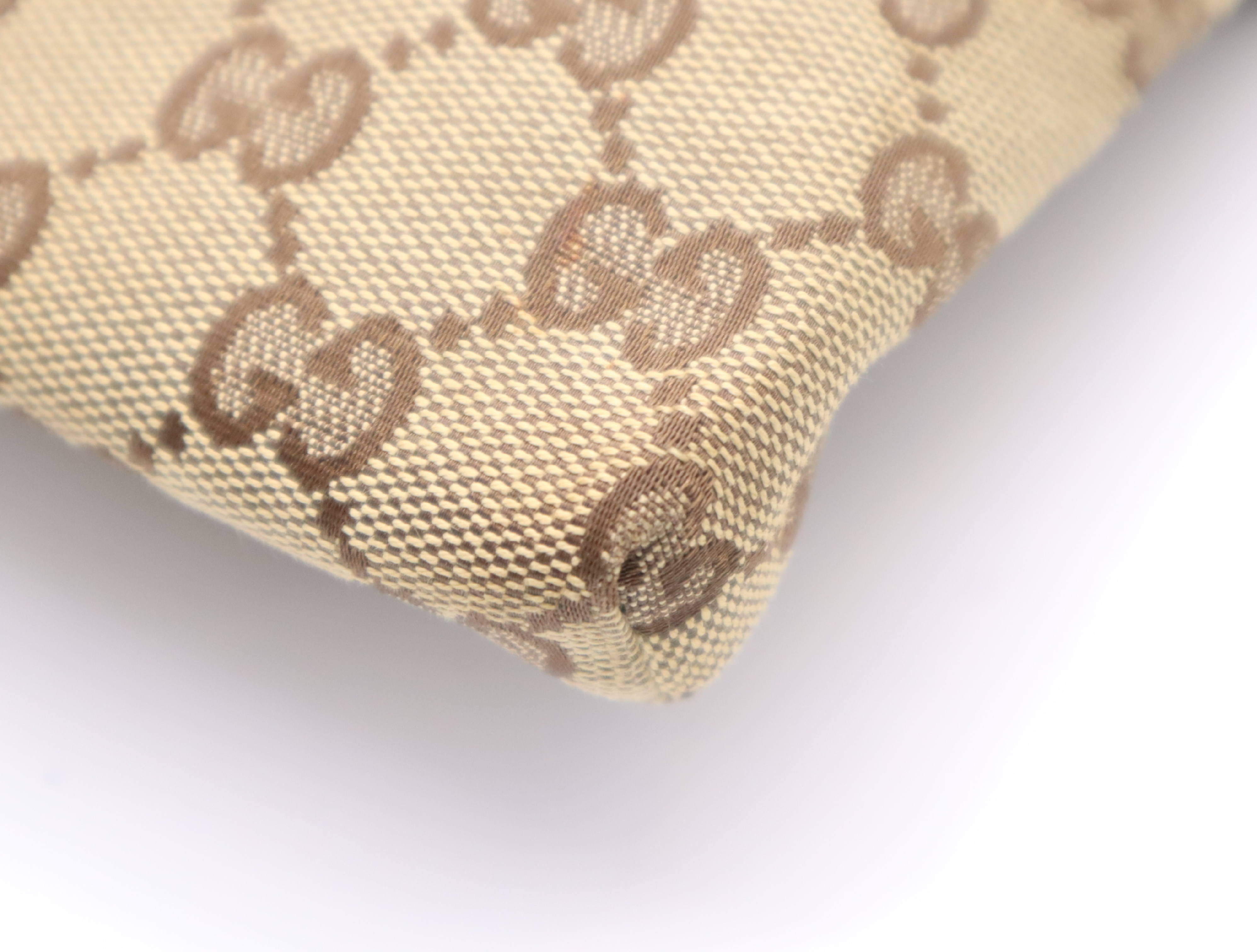 28566 GG Canvas x Leather Waist Bag Body Bag Beige Brown Waist Bag — view 7