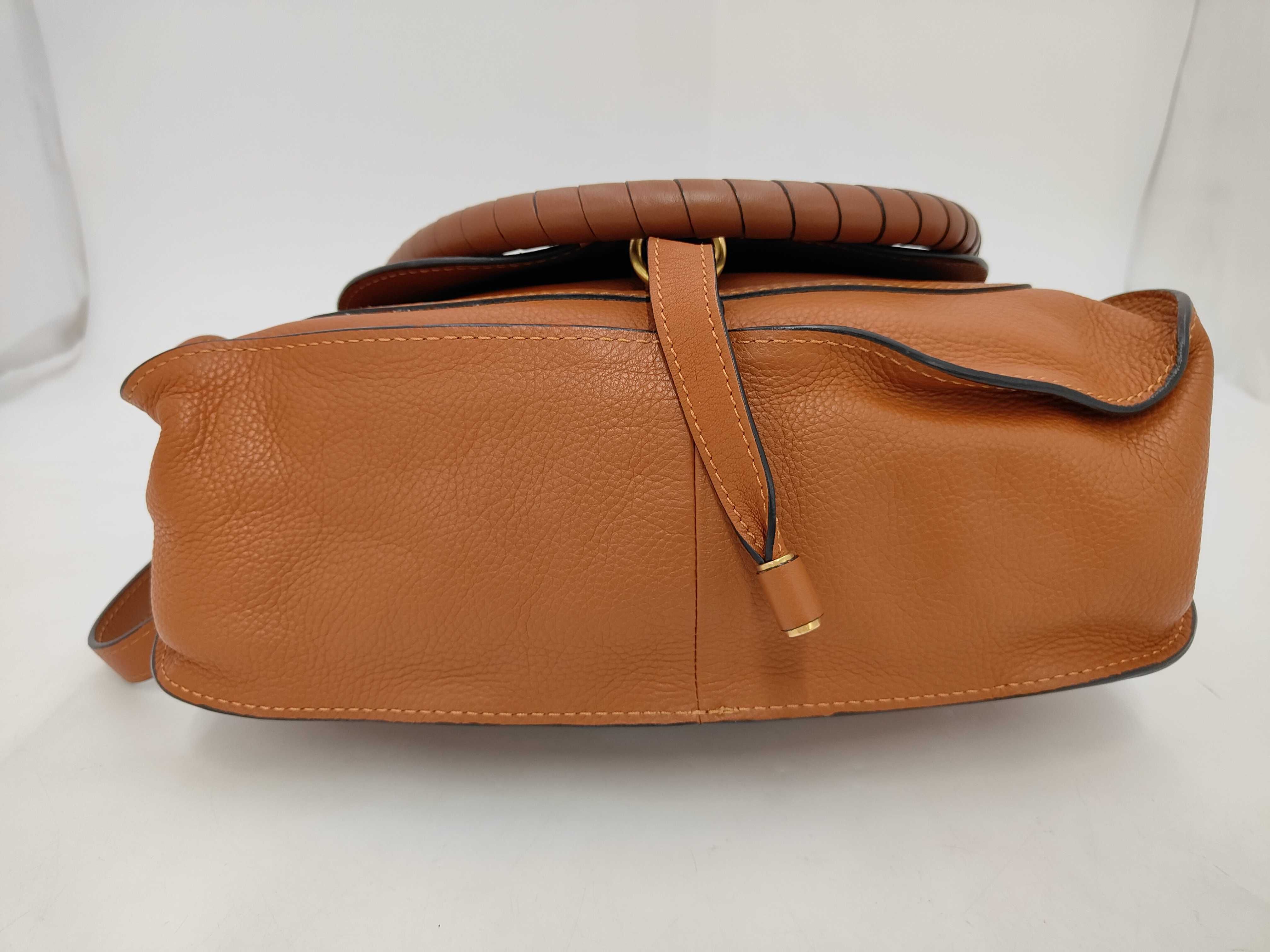 Marcie Leather Camel Shoulder Bag with Shoulder Strap — view 4