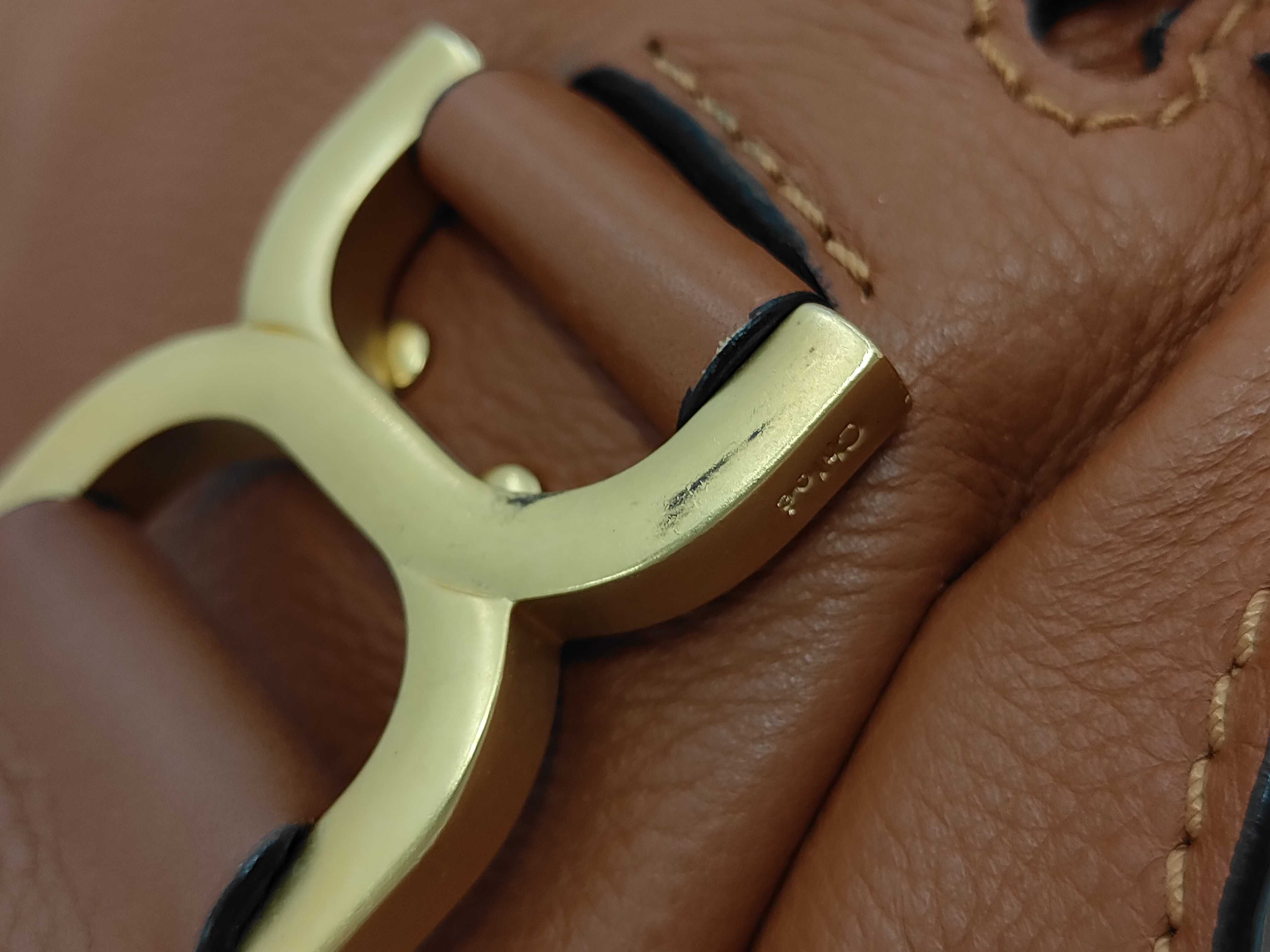 Marcie Leather Camel Shoulder Bag with Shoulder Strap — view 6