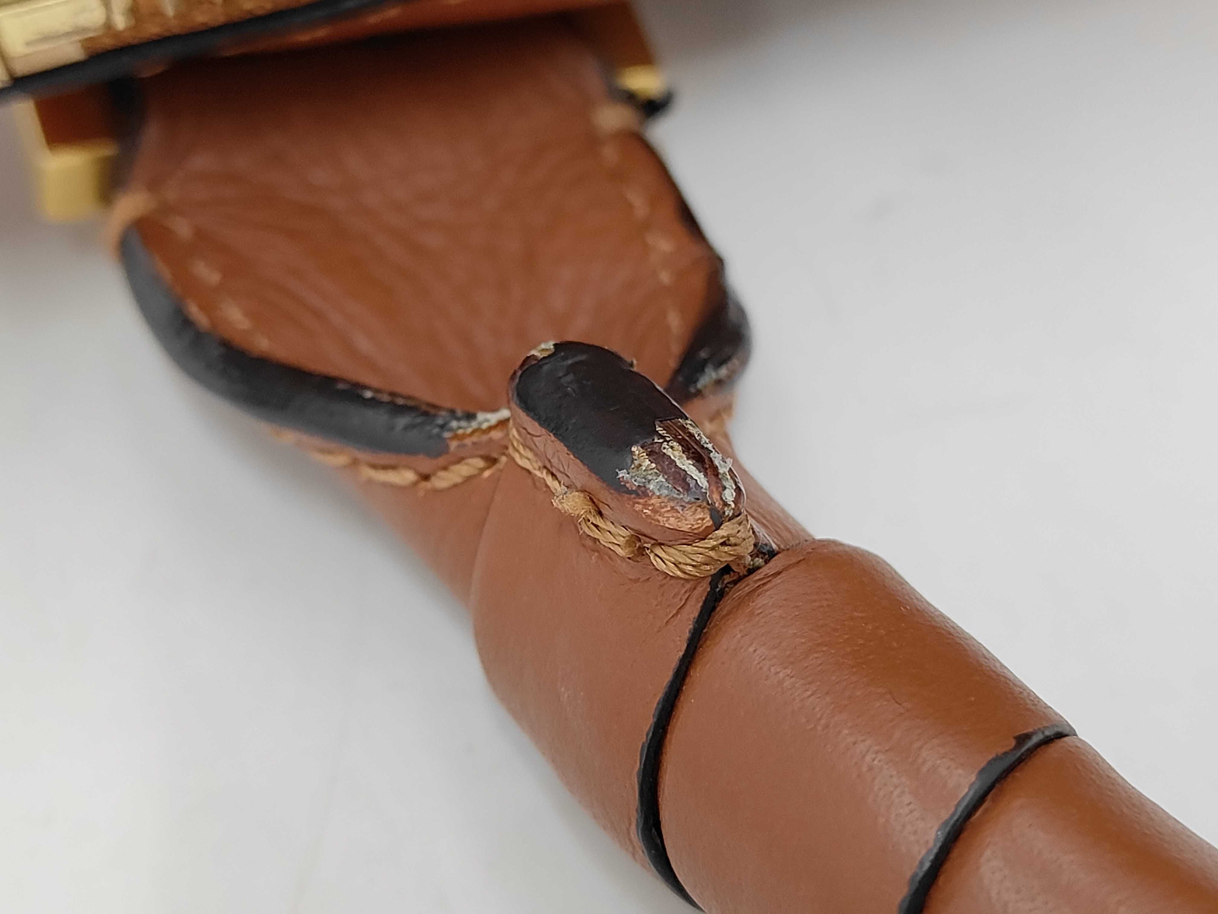 Marcie Leather Camel Shoulder Bag with Shoulder Strap — view 7