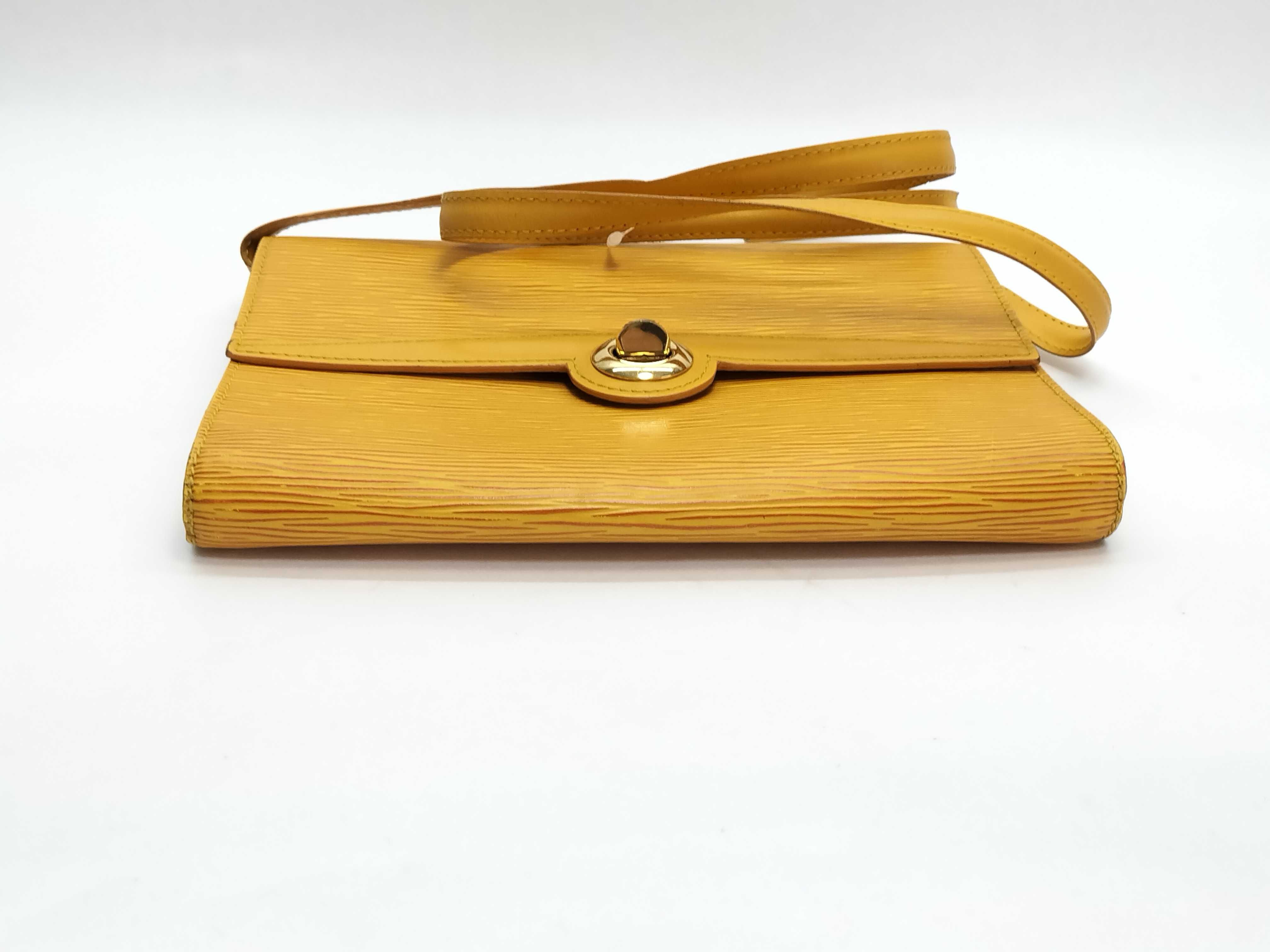 Epi Leather Shoulder Bag Arche Tassili Yellow Shoulder Bag — view 4