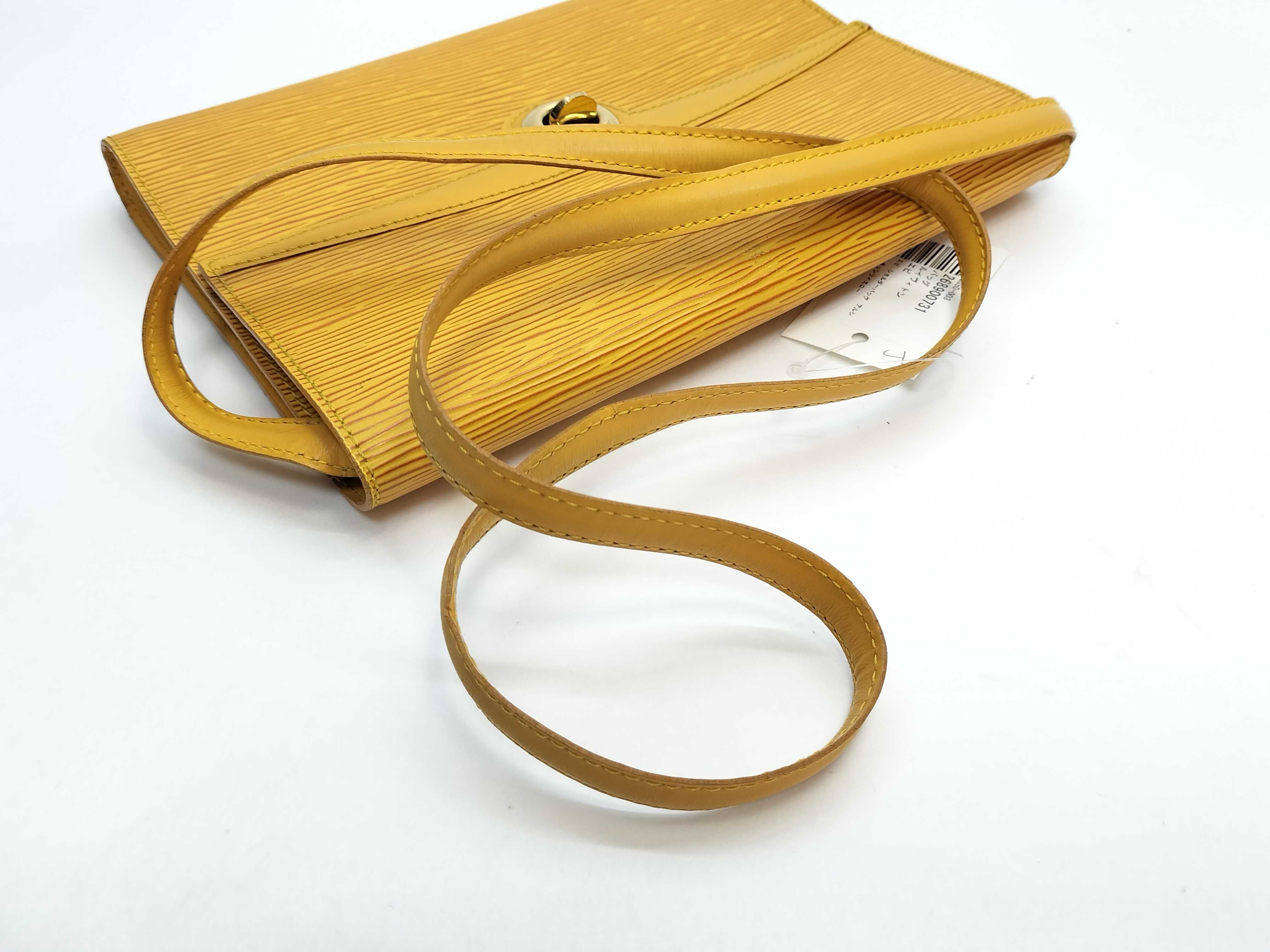 Epi Leather Shoulder Bag Arche Tassili Yellow Shoulder Bag — view 5