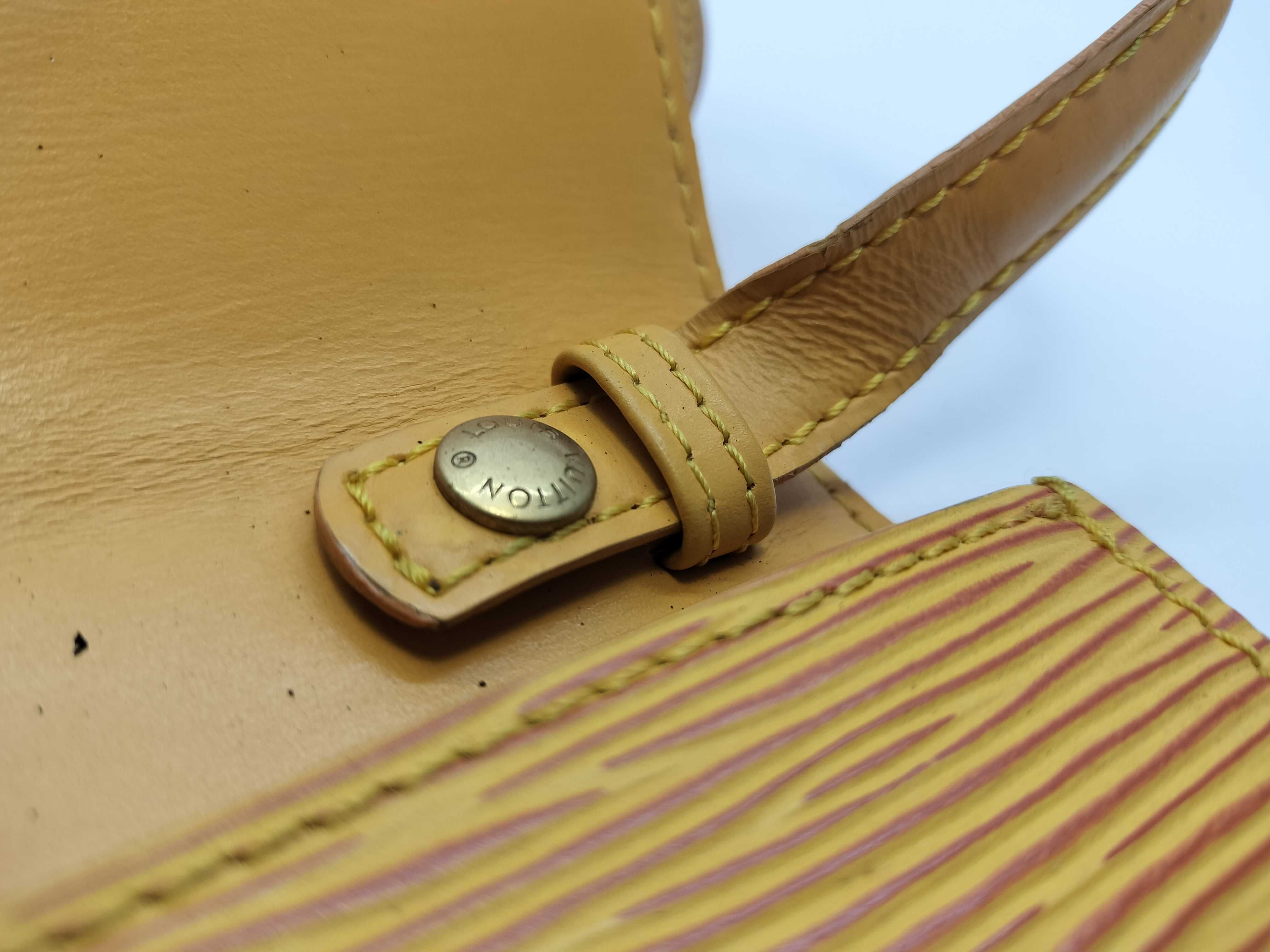Epi Leather Shoulder Bag Arche Tassili Yellow Shoulder Bag — view 7