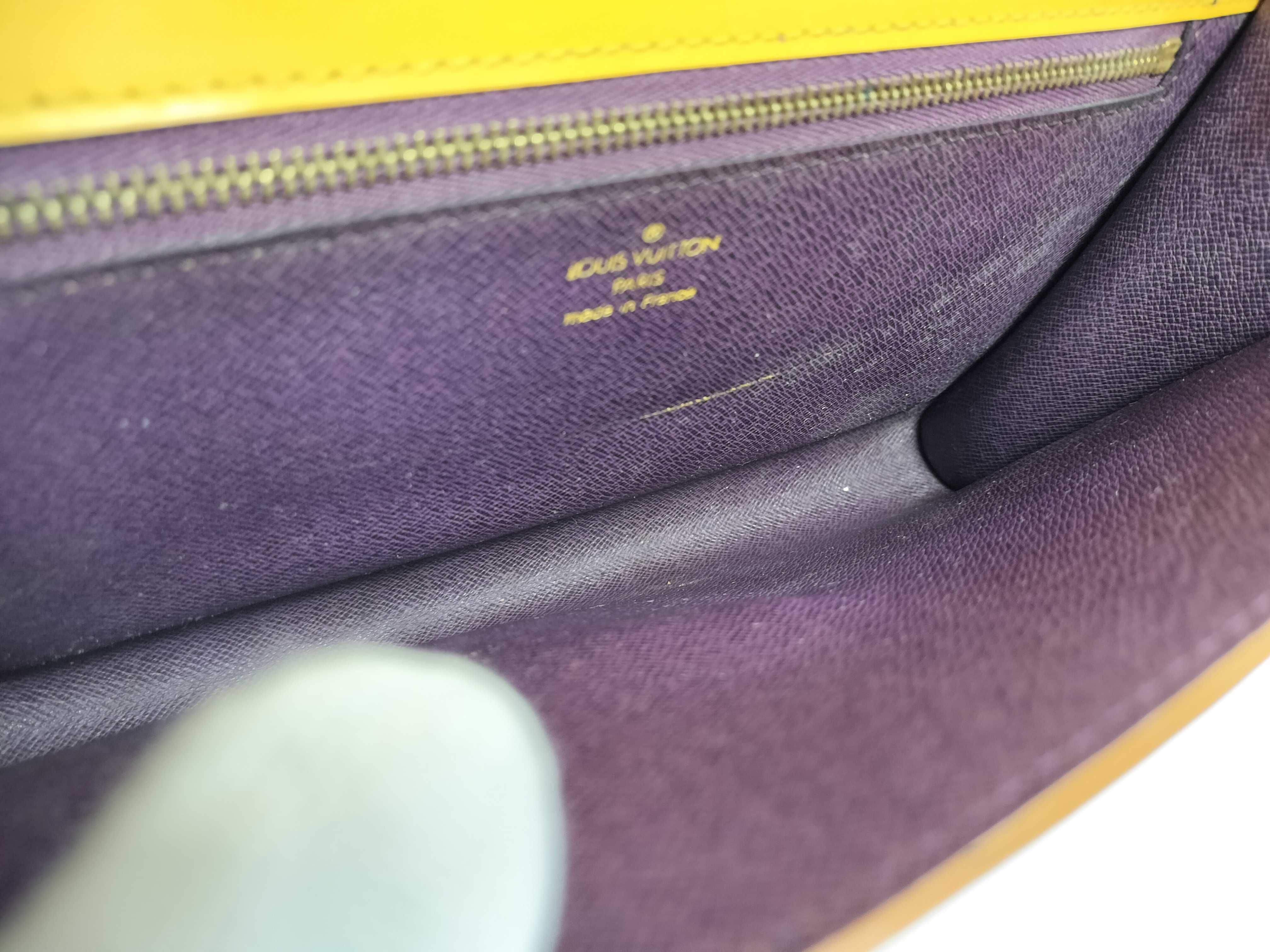 Epi Leather Shoulder Bag Arche Tassili Yellow Shoulder Bag — view 9