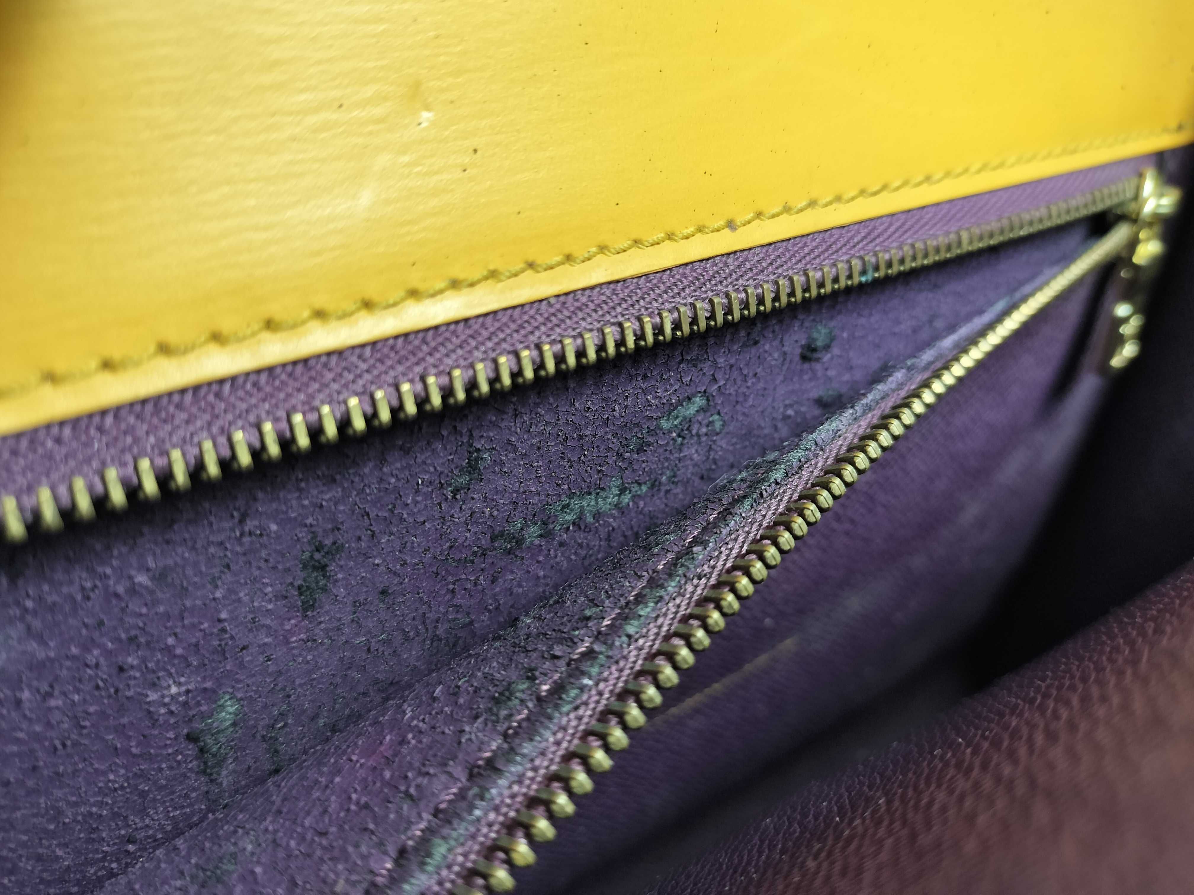 Epi Leather Shoulder Bag Arche Tassili Yellow Shoulder Bag — view 10