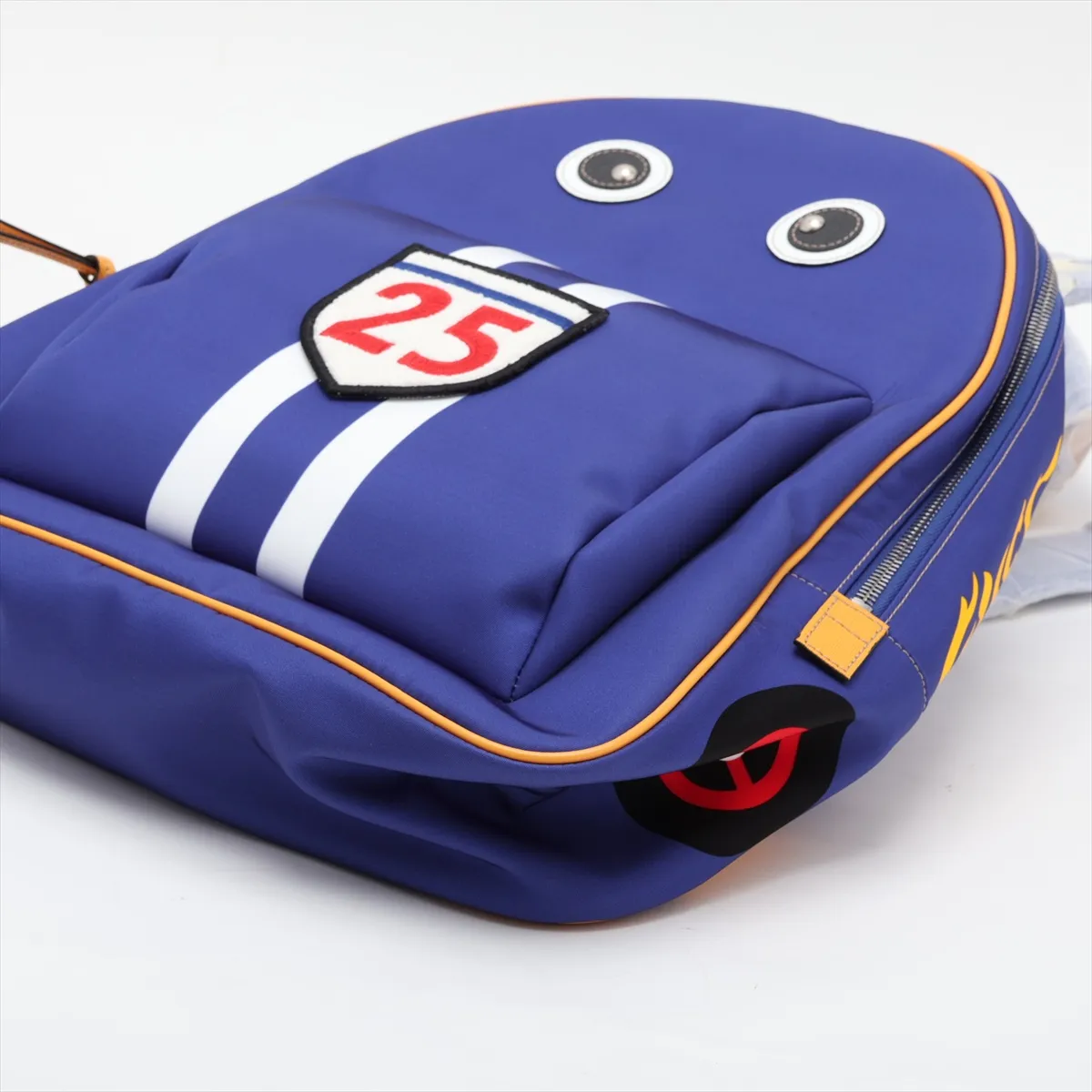 Children's 580435 Nylon x Leather Backpack/Rucksack Blue — view 3