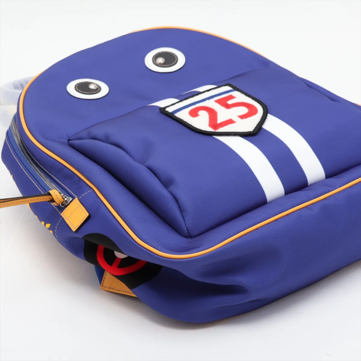 Children's 580435 Nylon x Leather Backpack/Rucksack Blue — view 4