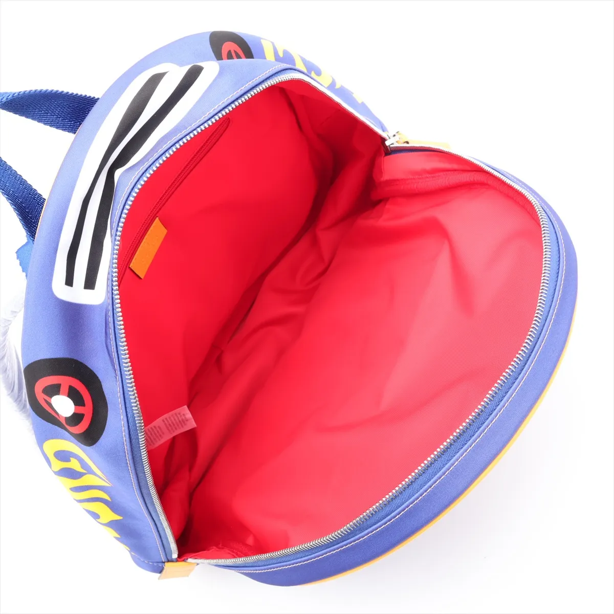 Children's 580435 Nylon x Leather Backpack/Rucksack Blue — view 7
