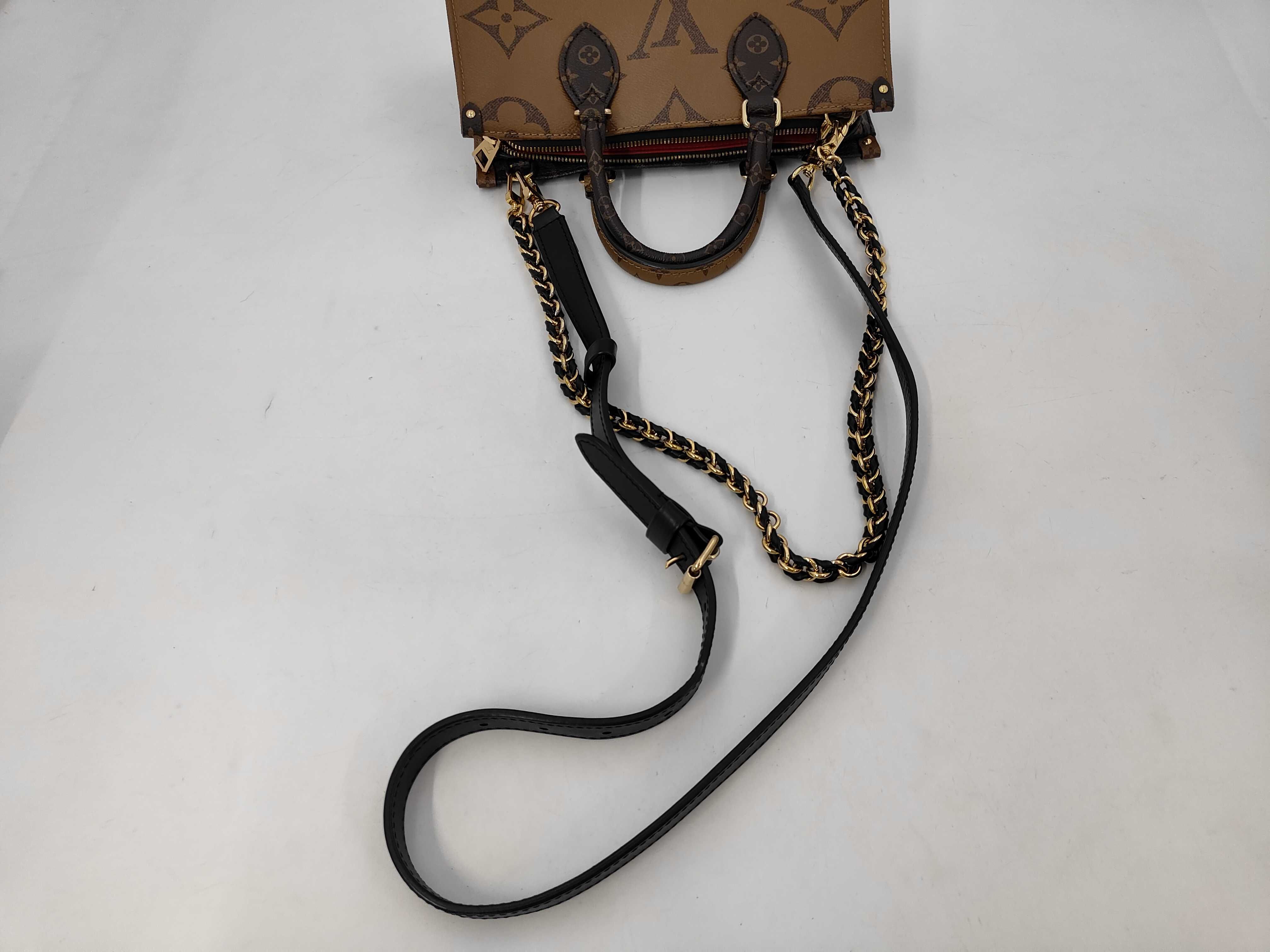 Monogram Reverse OnTheGo EW Chain M14236 Brown RFID Detectable Handbag — view 5