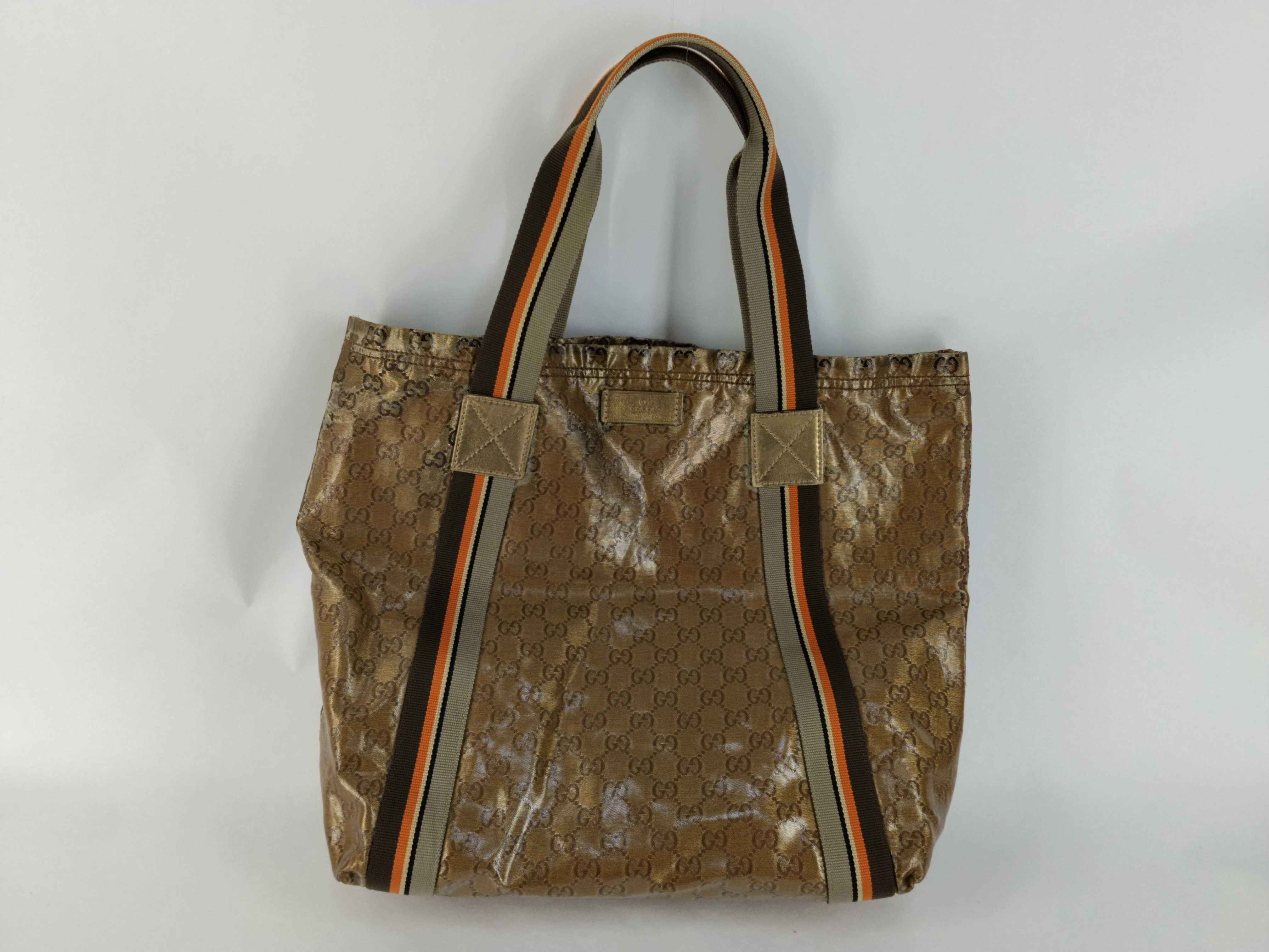 GG Canvas Gucci Tote Bag Gold x Multicolor Tote Bag