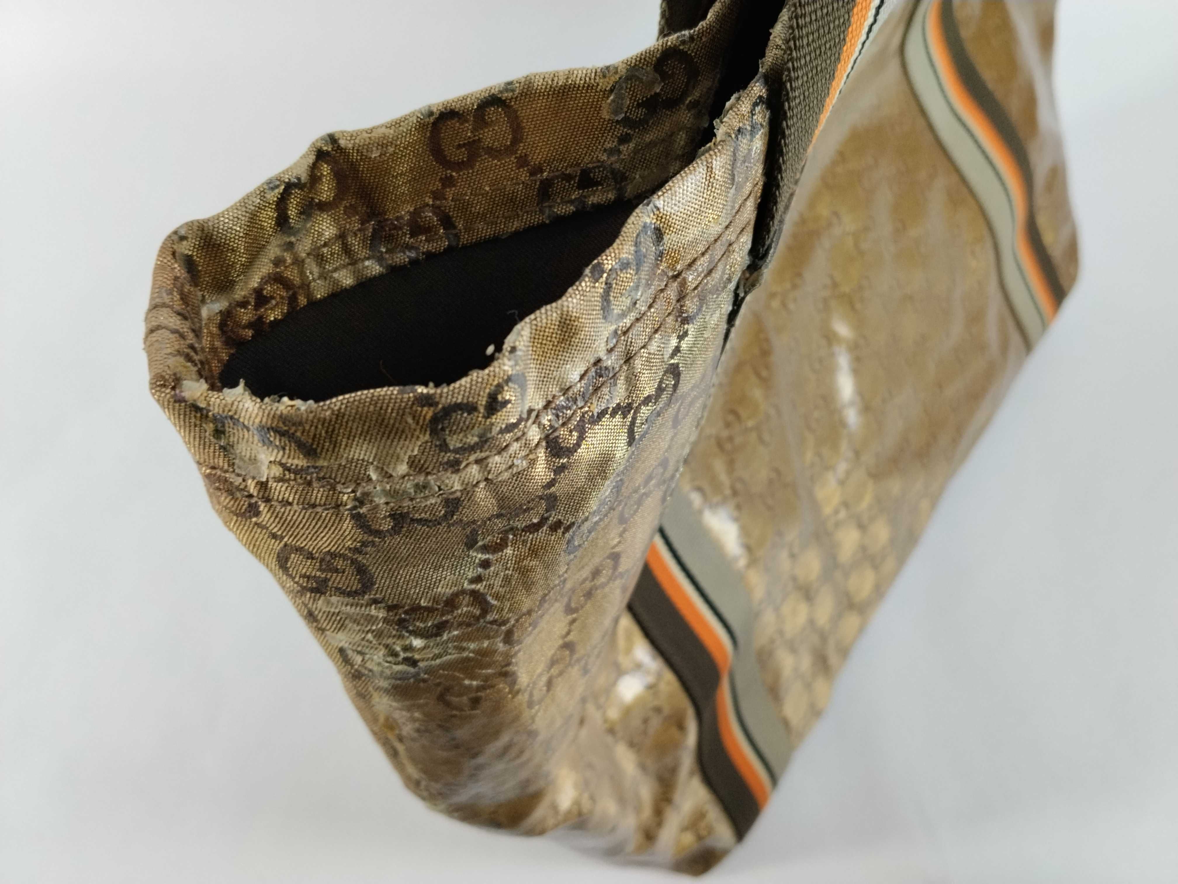 GG Canvas Gucci Tote Bag Gold x Multicolor Tote Bag — view 8