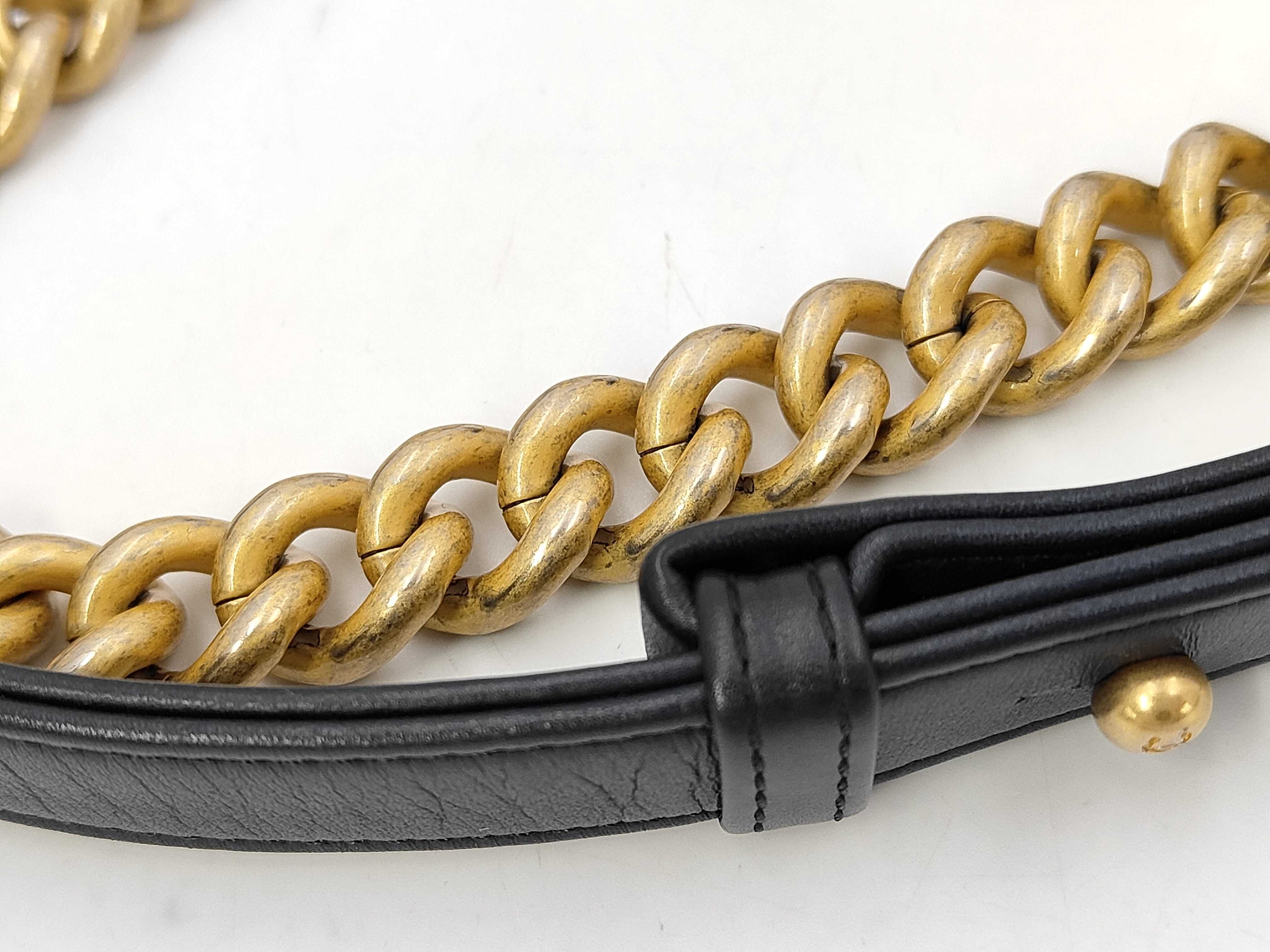 Boy Chanel Chain Shoulder Bag, Navy Lambskin, Gold Hardware. — view 4