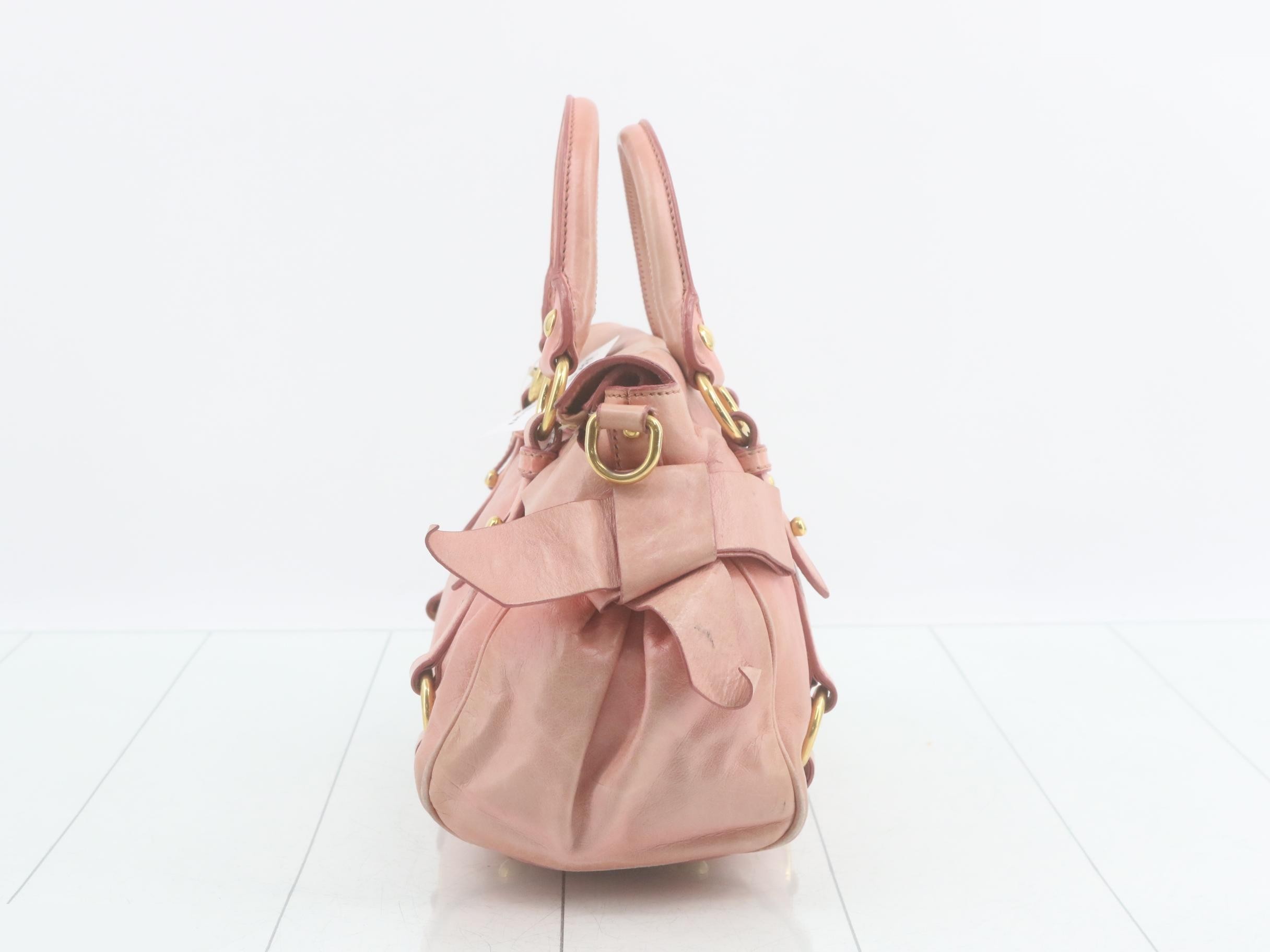 Other lines: Bags - 2-way handbag with long strap, leather, pink — view 3