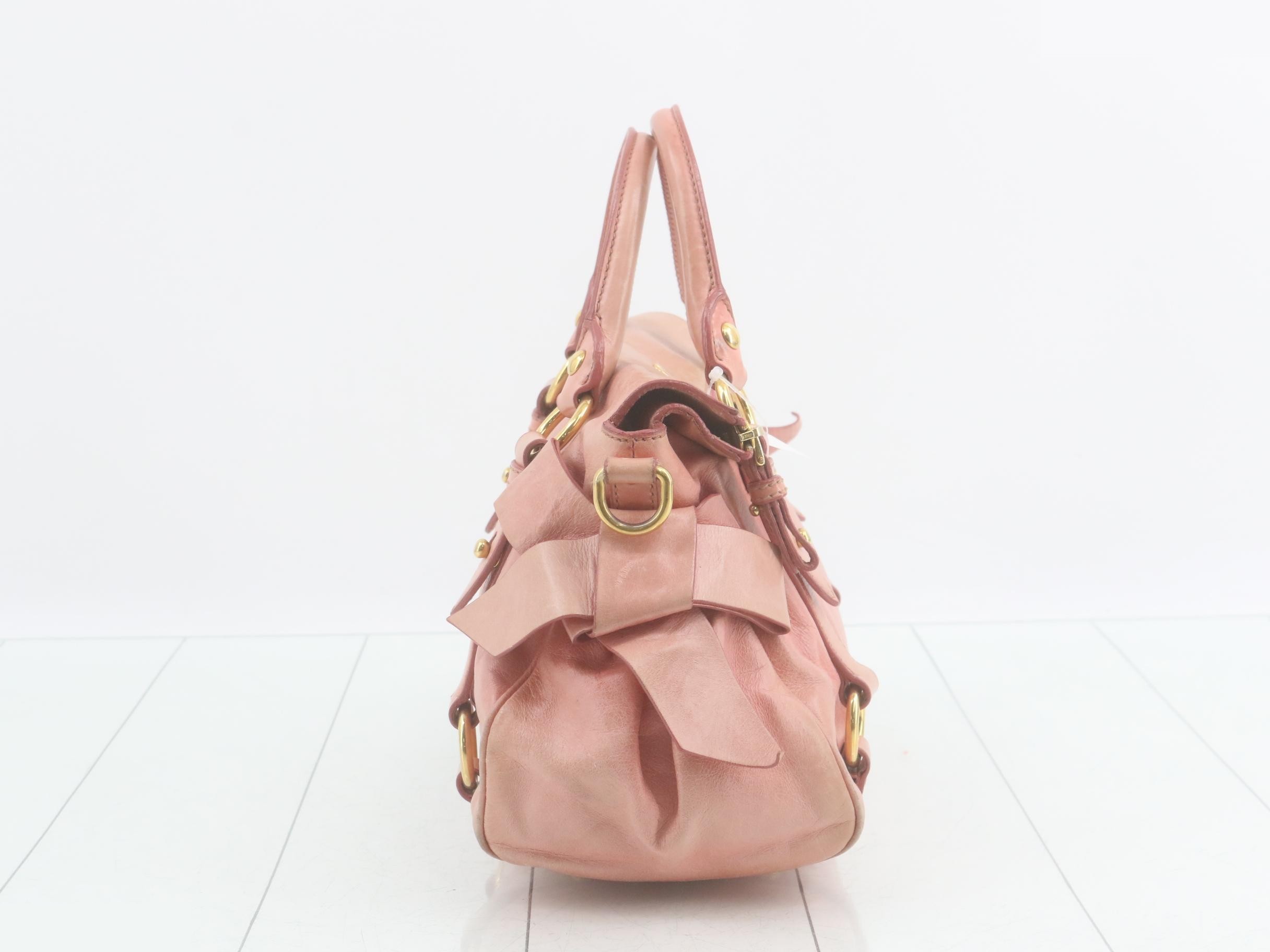Other lines: Bags - 2-way handbag with long strap, leather, pink — view 4