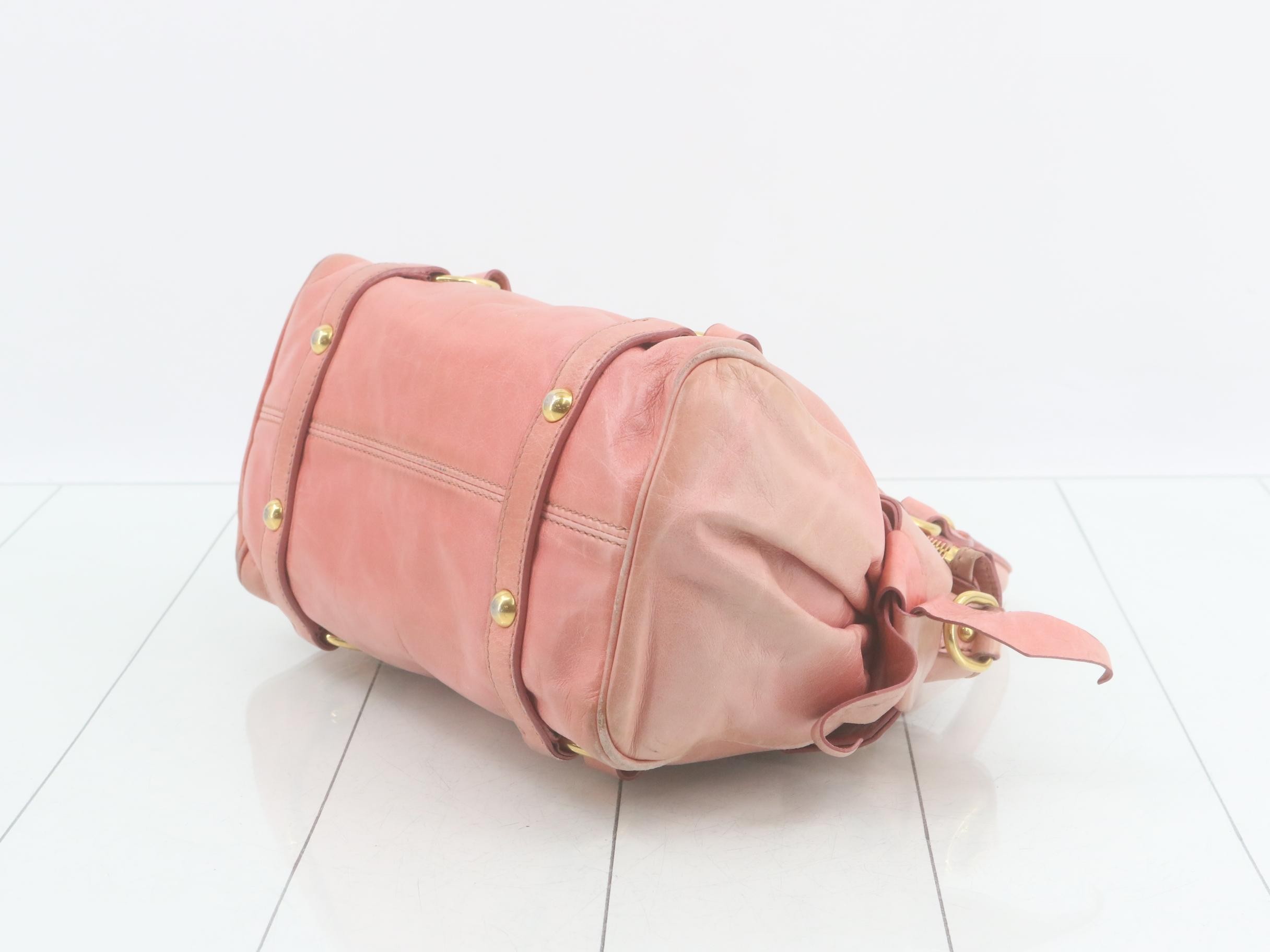 Other lines: Bags - 2-way handbag with long strap, leather, pink — view 6