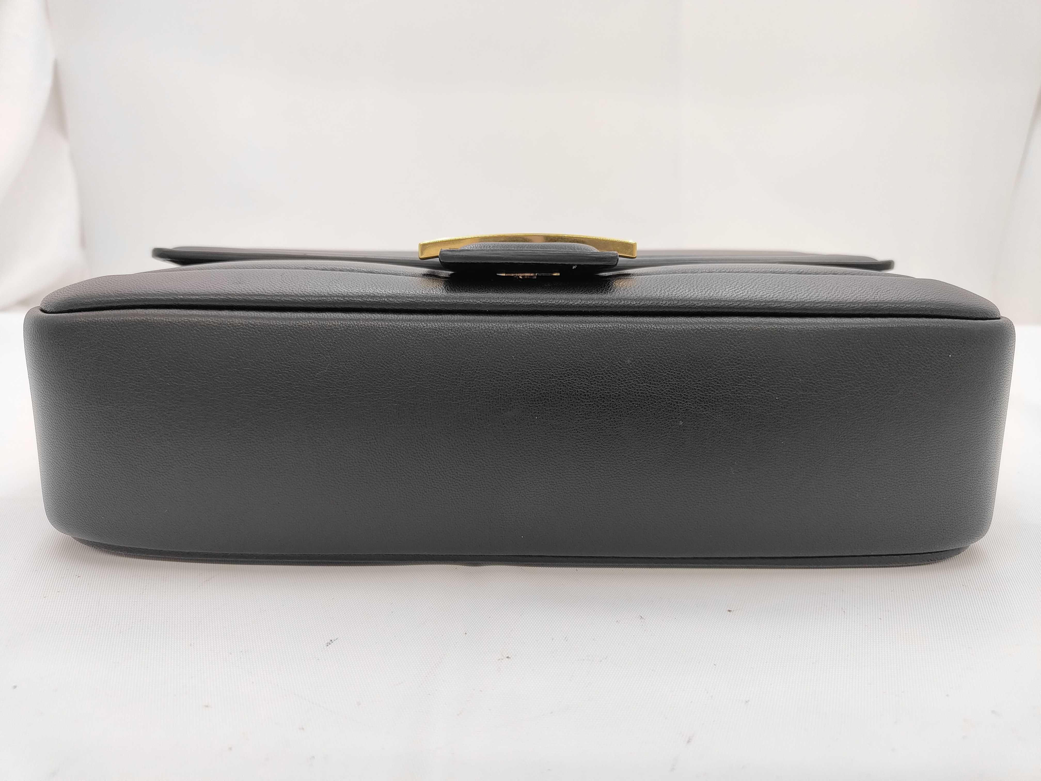 Chain Shoulder Leather Black Shoulder Bag — view 6