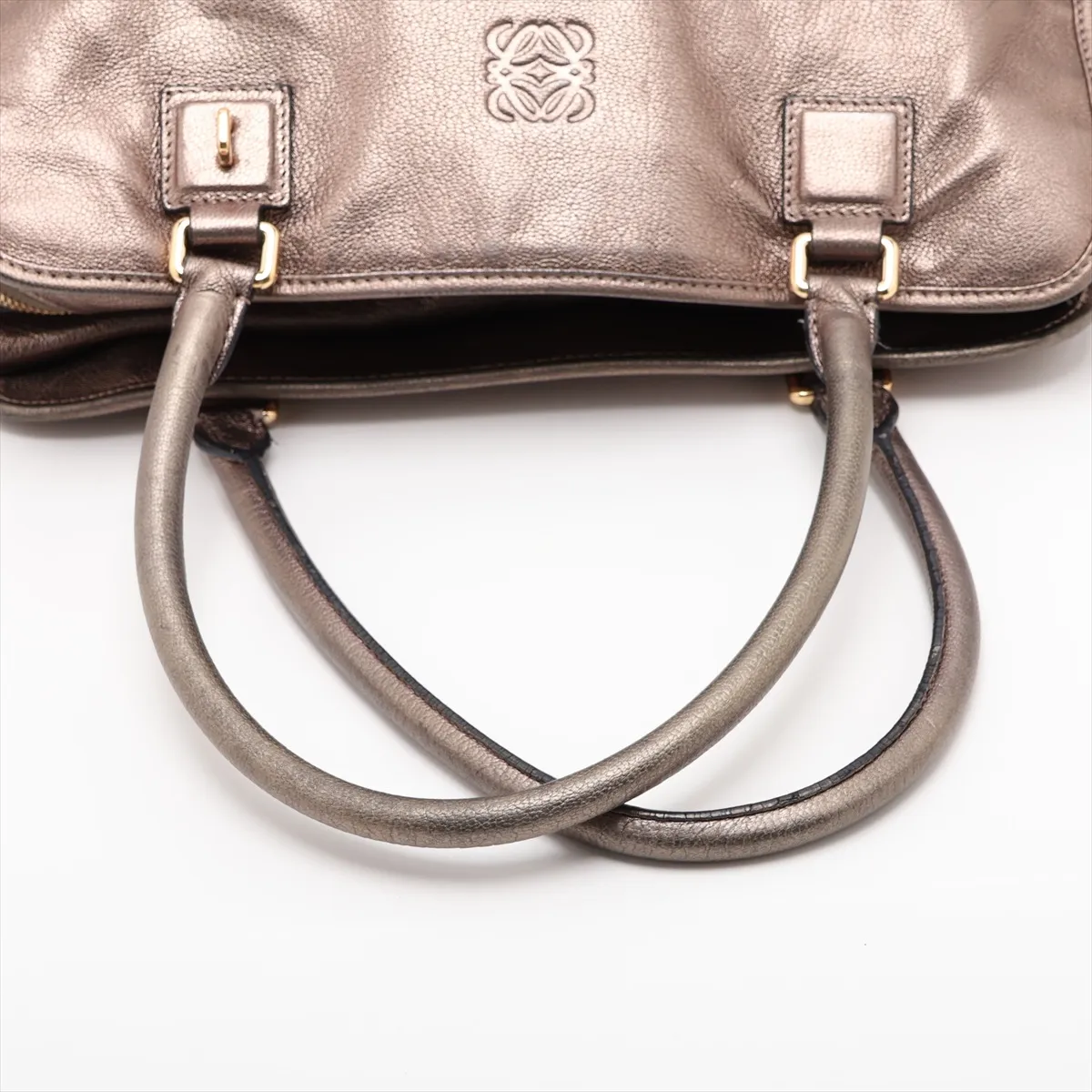 Amazona 36 Leather Handbag, Gold — view 5