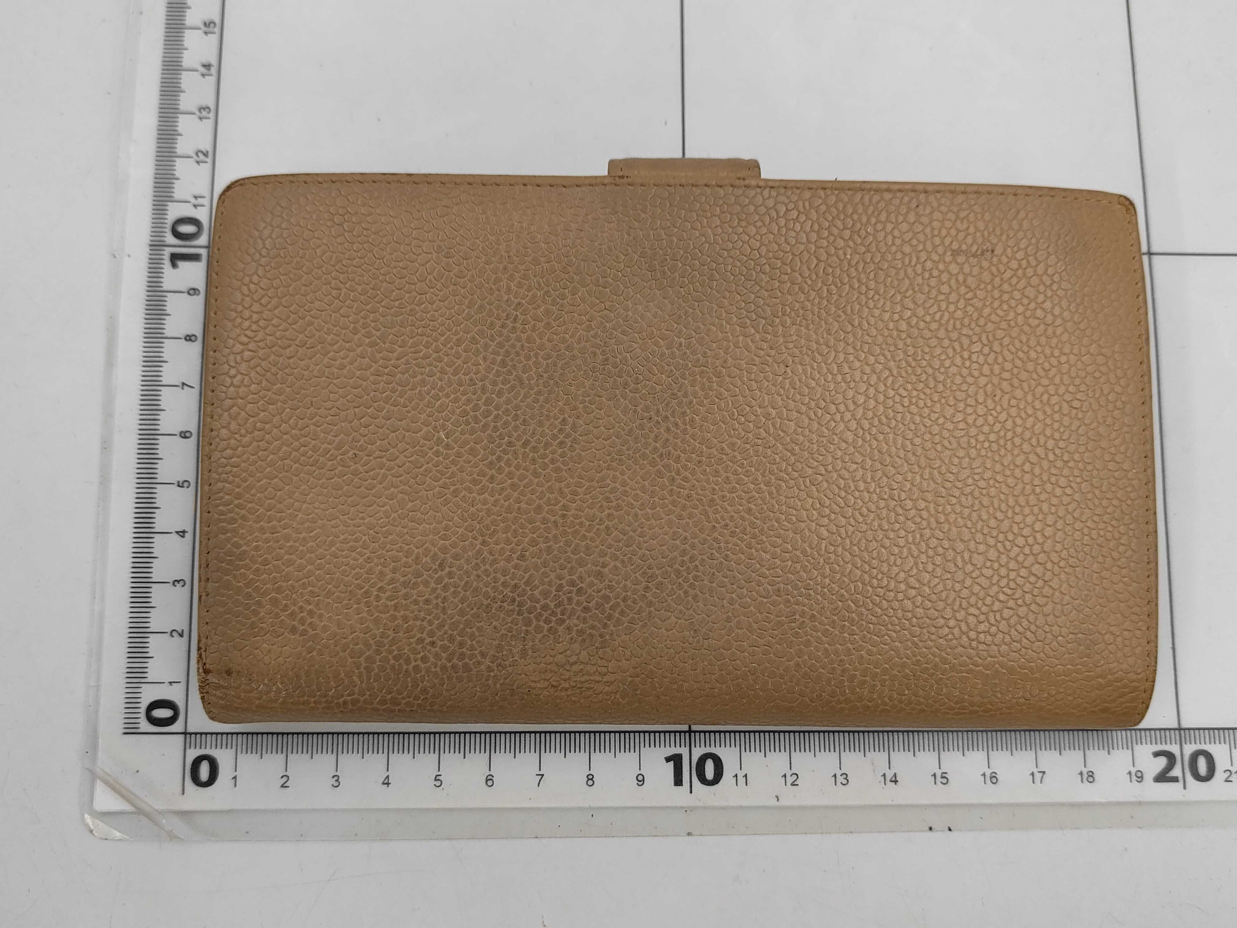 Caviar Skin Wallet Coco Mark Beige Wallet — view 2