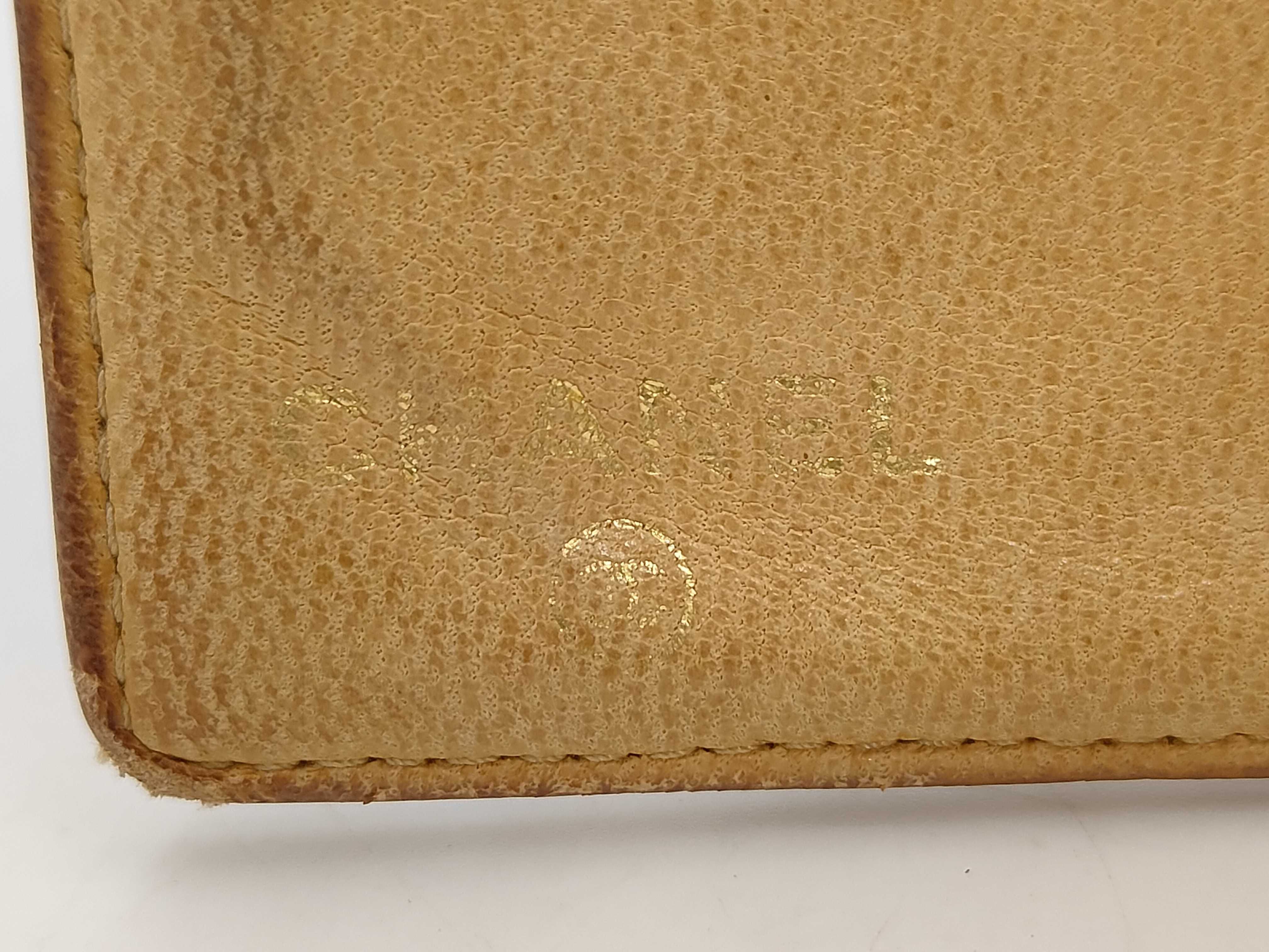 Caviar Skin Wallet Coco Mark Beige Wallet — view 5