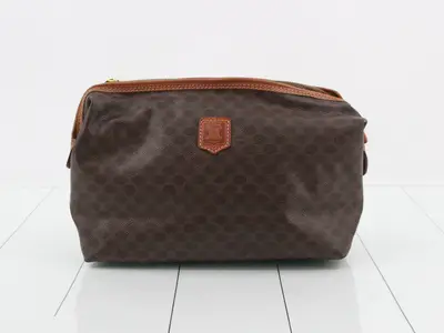Macadam Clutch Bag, PVC/Leather, Brown