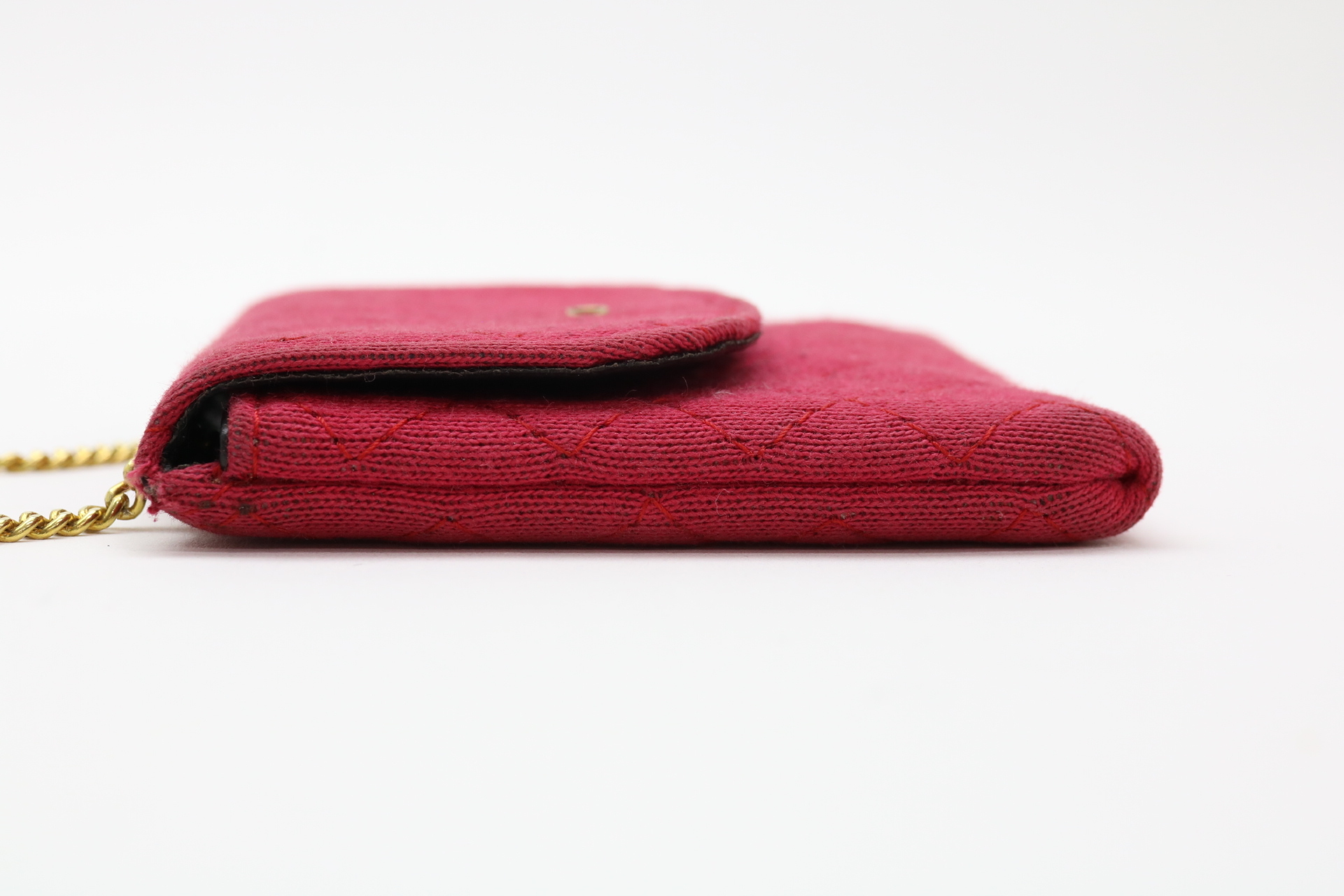 Cotton Matelasse Mini Chain Pouch — view 3