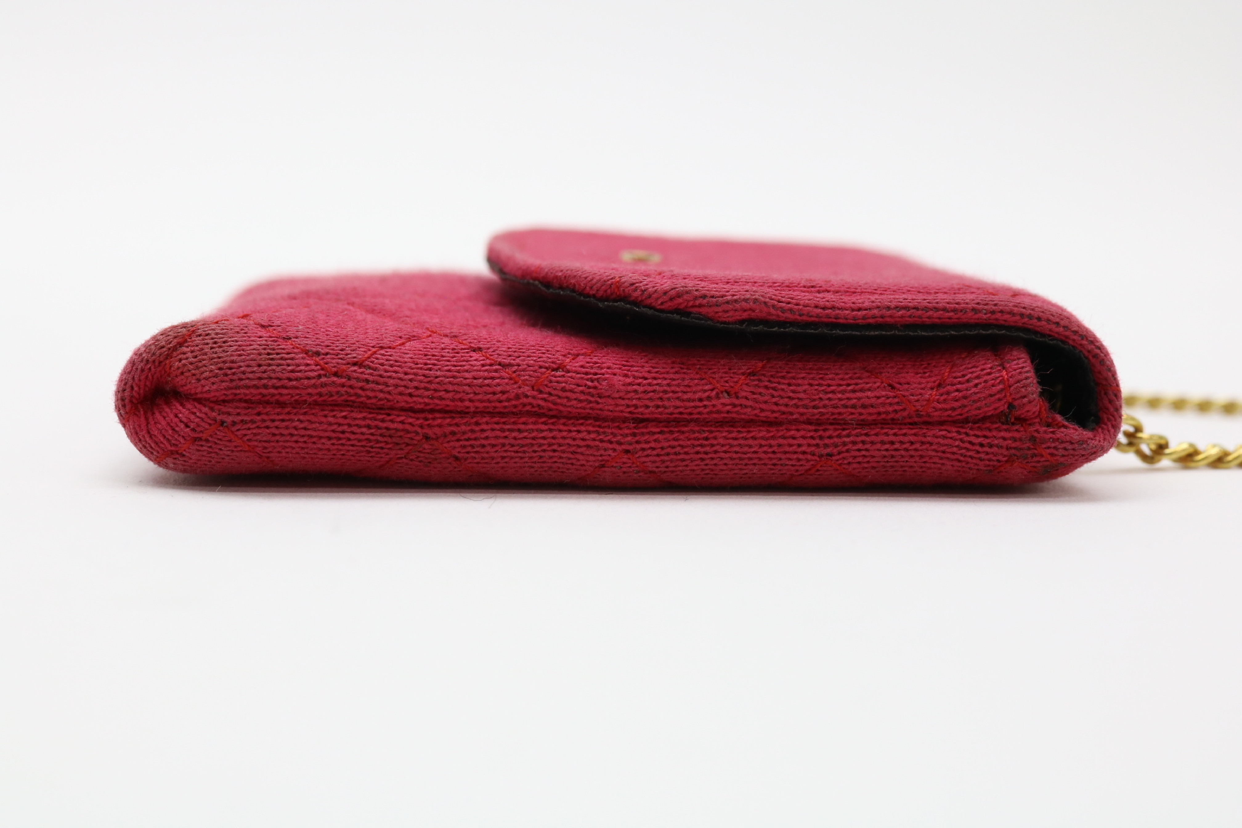 Cotton Matelasse Mini Chain Pouch — view 4