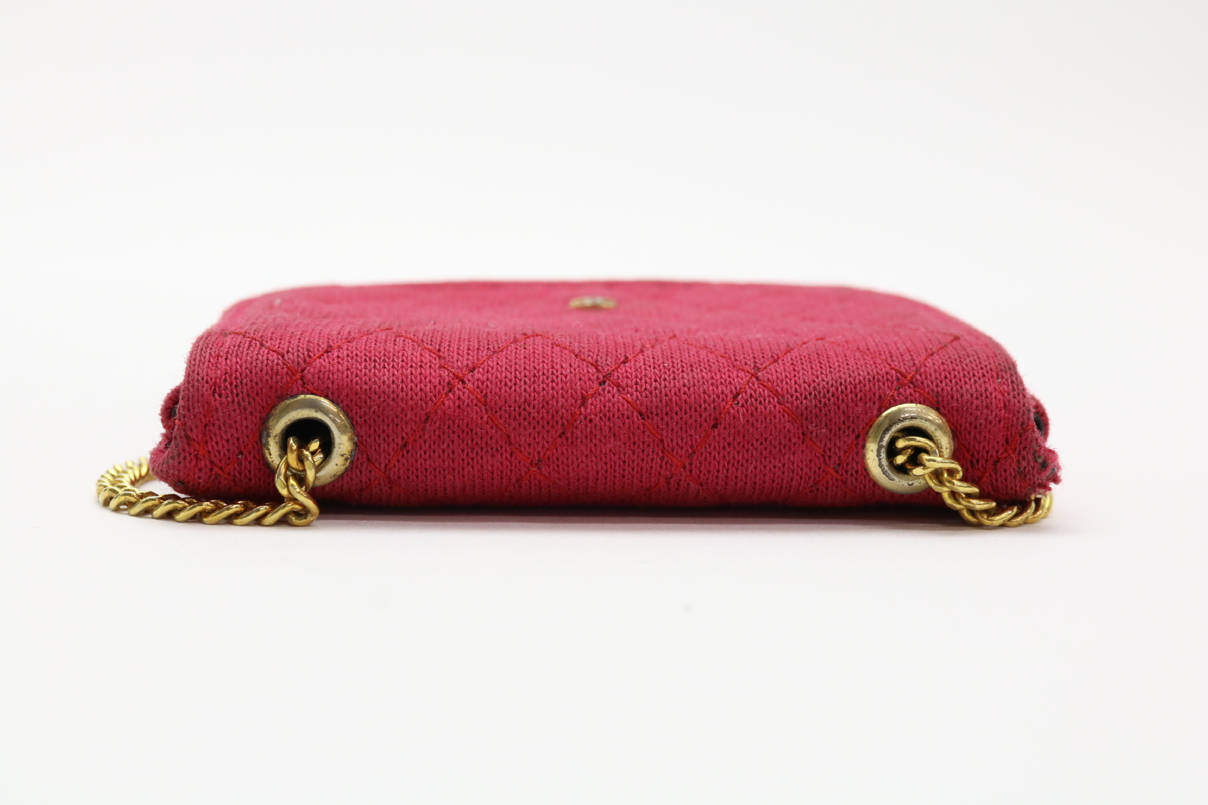 Cotton Matelasse Mini Chain Pouch — view 6