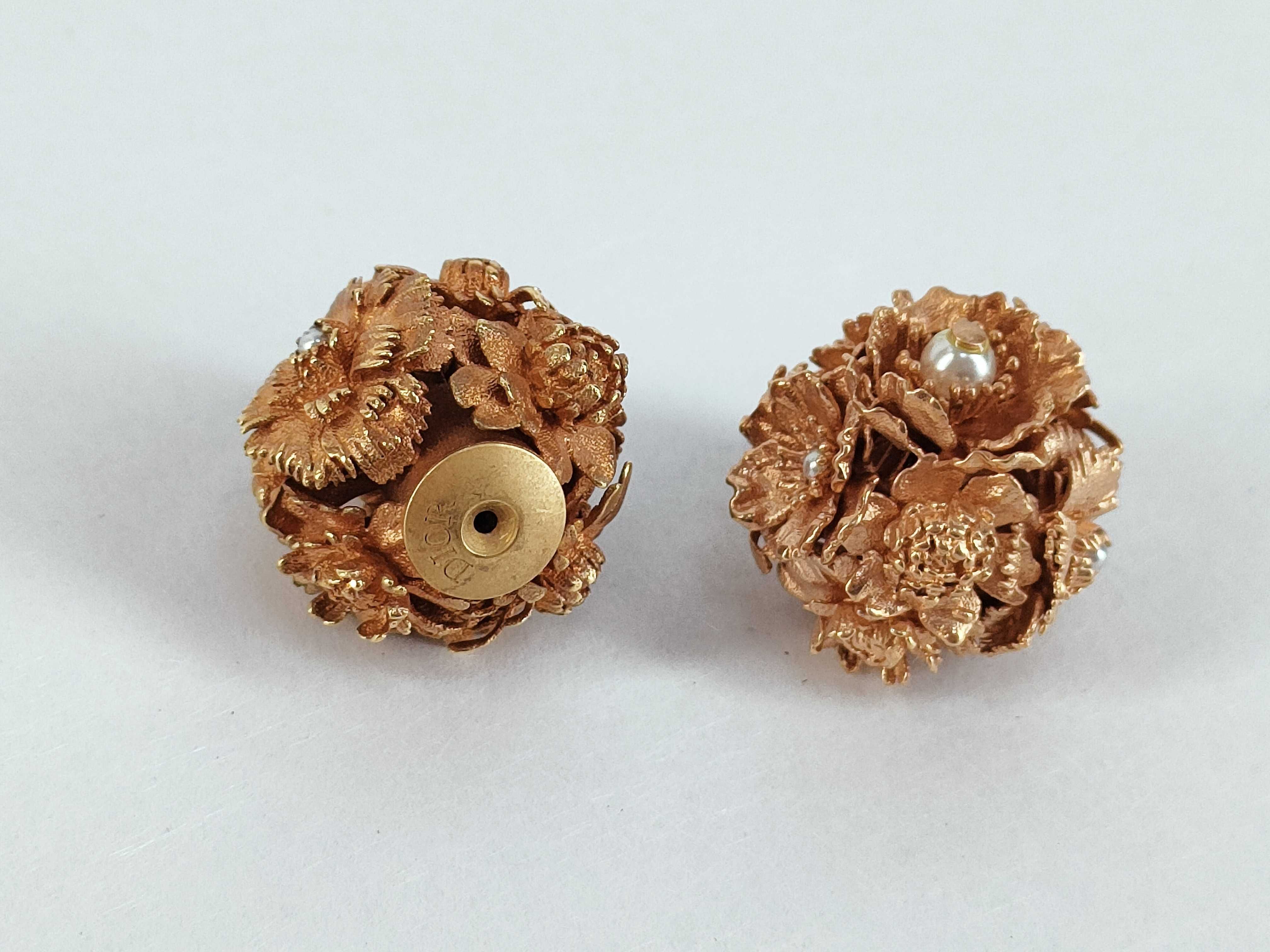 Tribal Flower Pearl Earrings — view 5