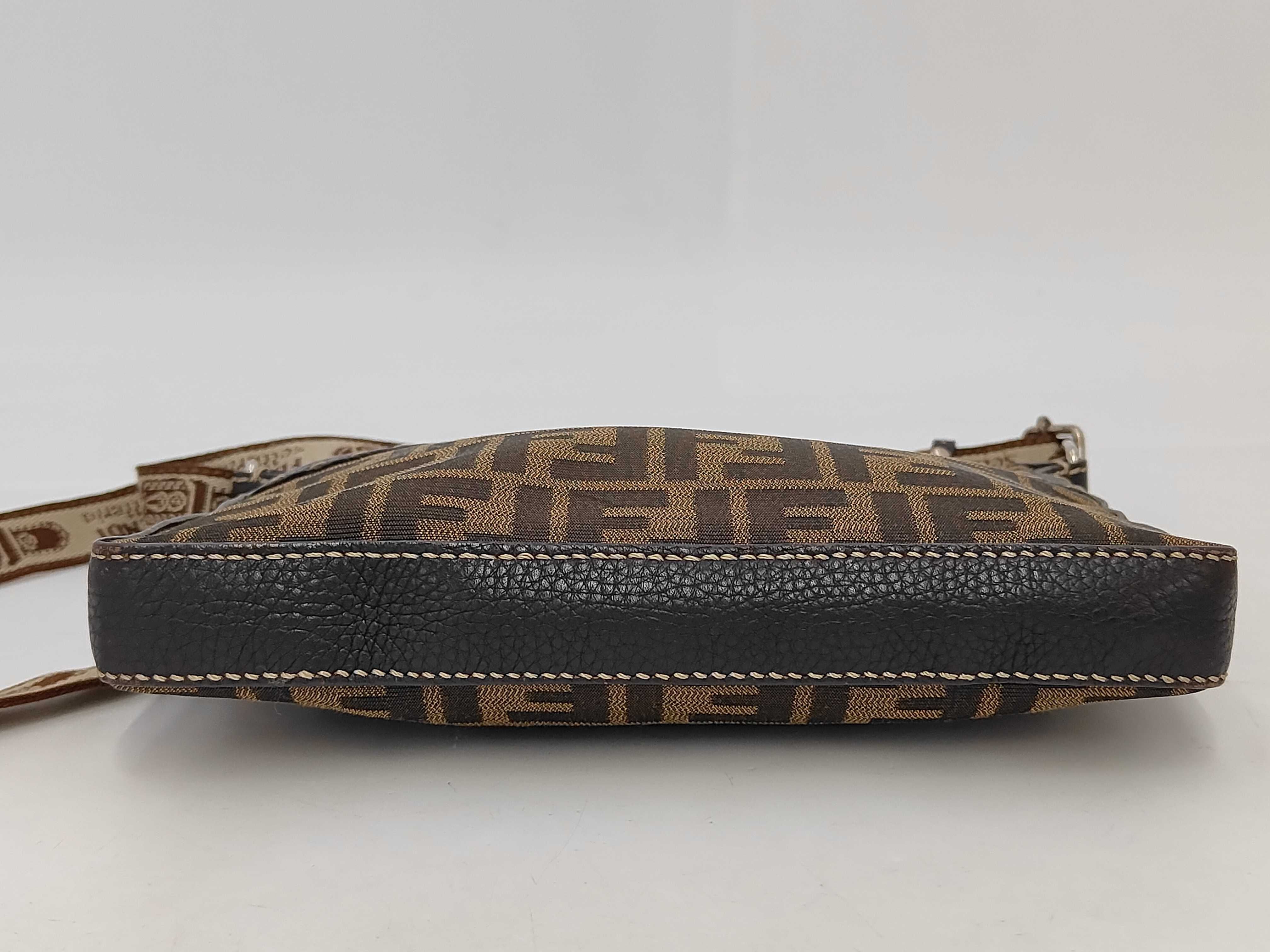Zucca pattern shoulder bag, Zucca Selleria nylon canvas and leather shoulder bag — view 4