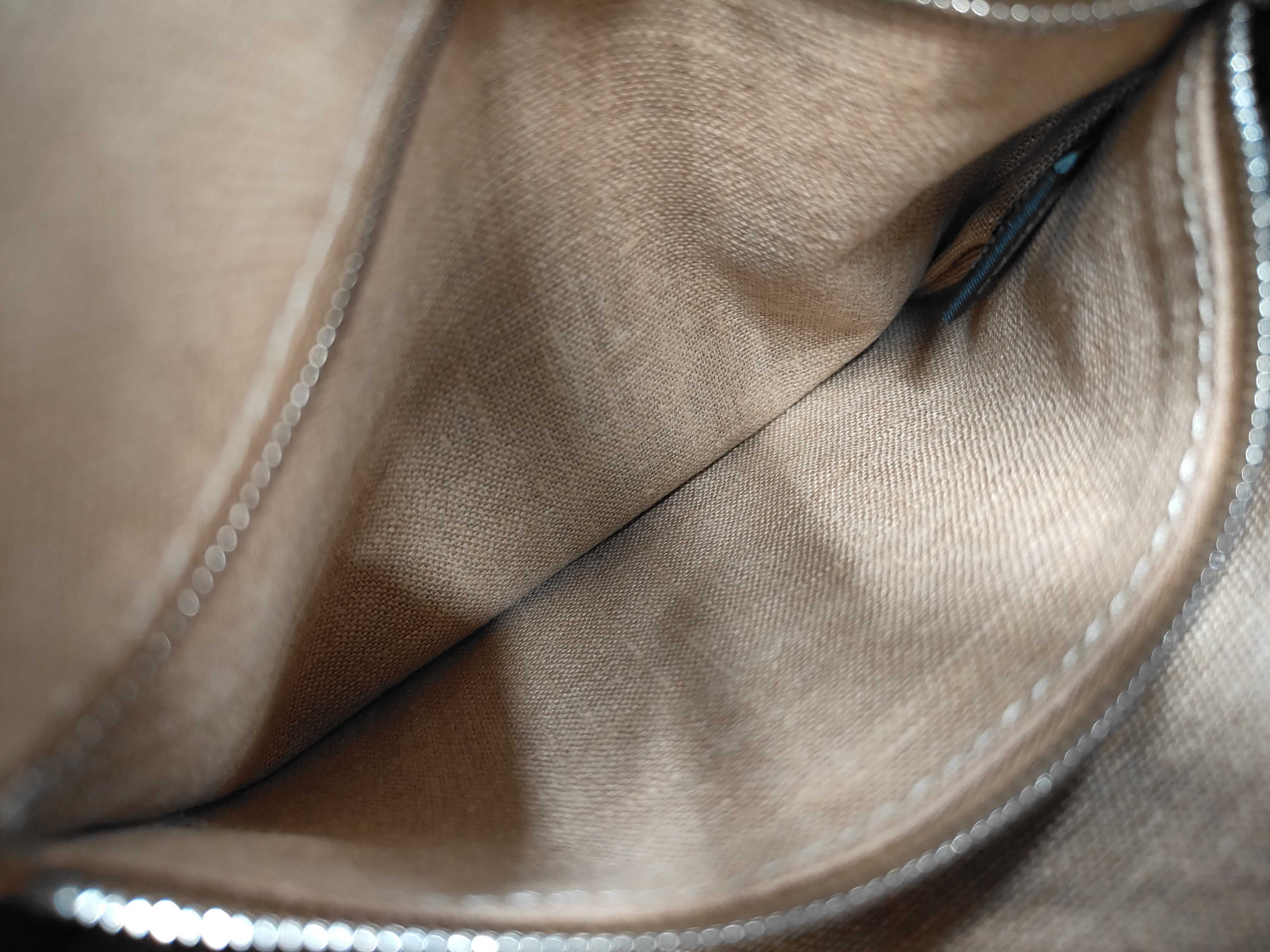 Zucca pattern shoulder bag, Zucca Selleria nylon canvas and leather shoulder bag — view 9