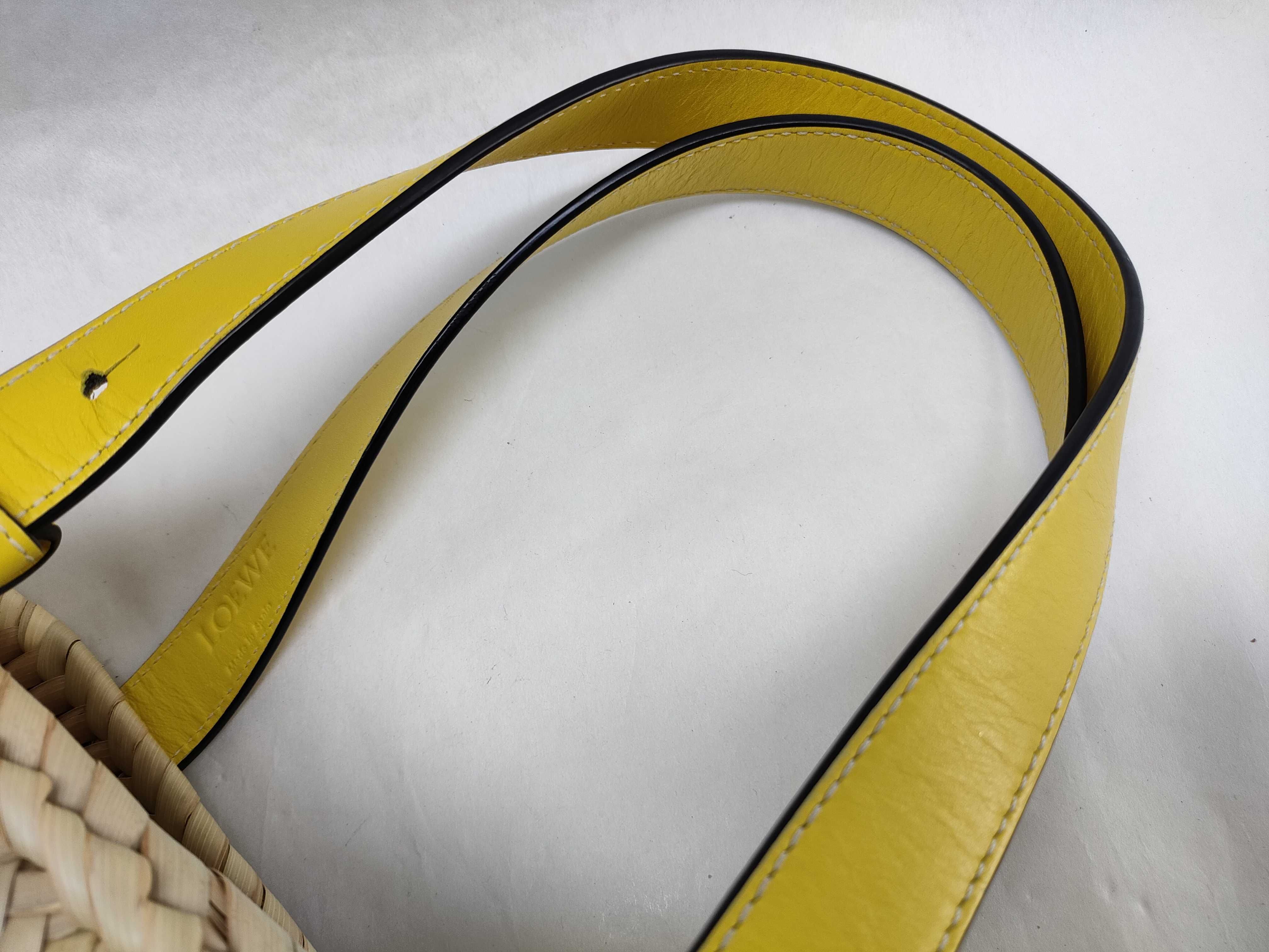 (Loewe) Straw Bag, Yellow, Anagram Handbag — view 3