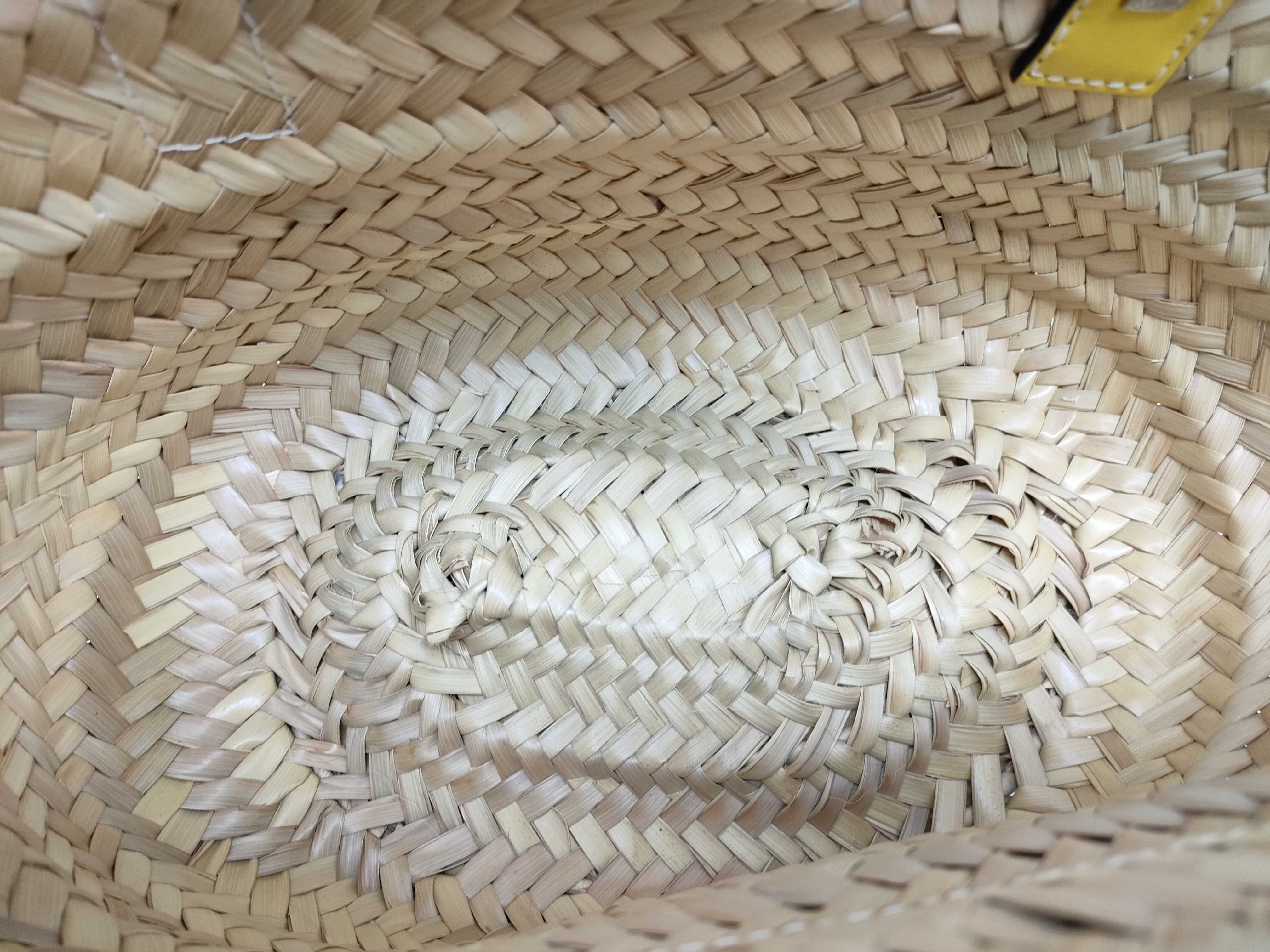 (Loewe) Straw Bag, Yellow, Anagram Handbag — view 9