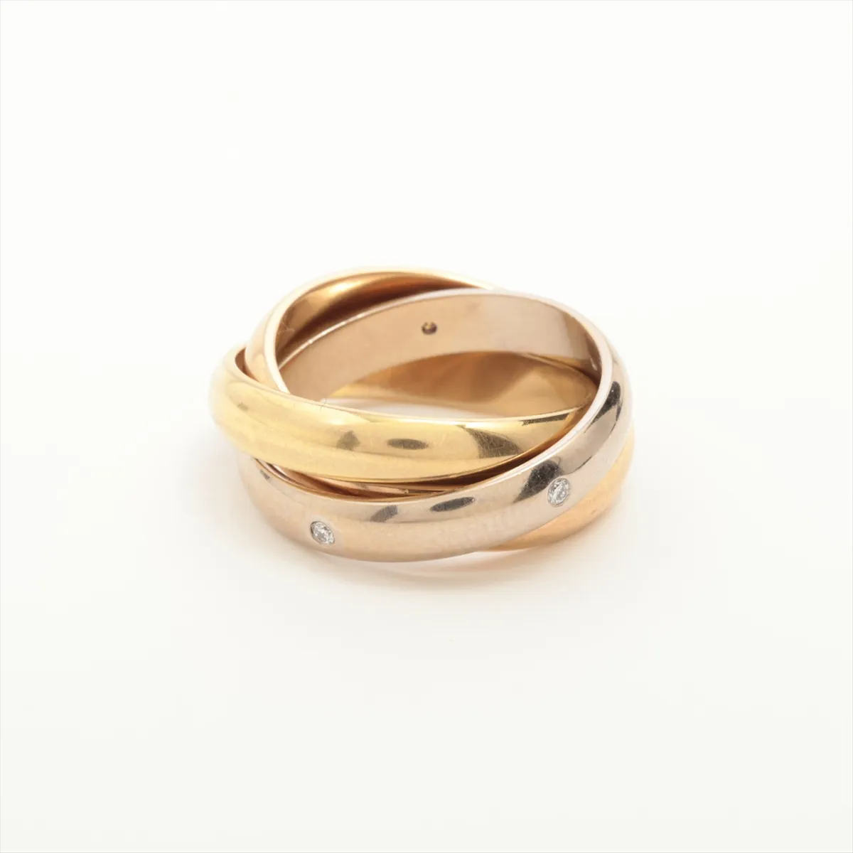 Trinity 5-Diamond Ring, 750 (Yellow Gold x Pink Gold x White Gold), 9.3g, Size 47, TR2007 — view 2