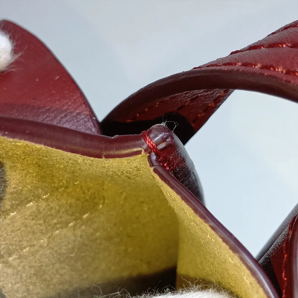 Faye Suede x Leather Shoulder Bag, Red — view 11