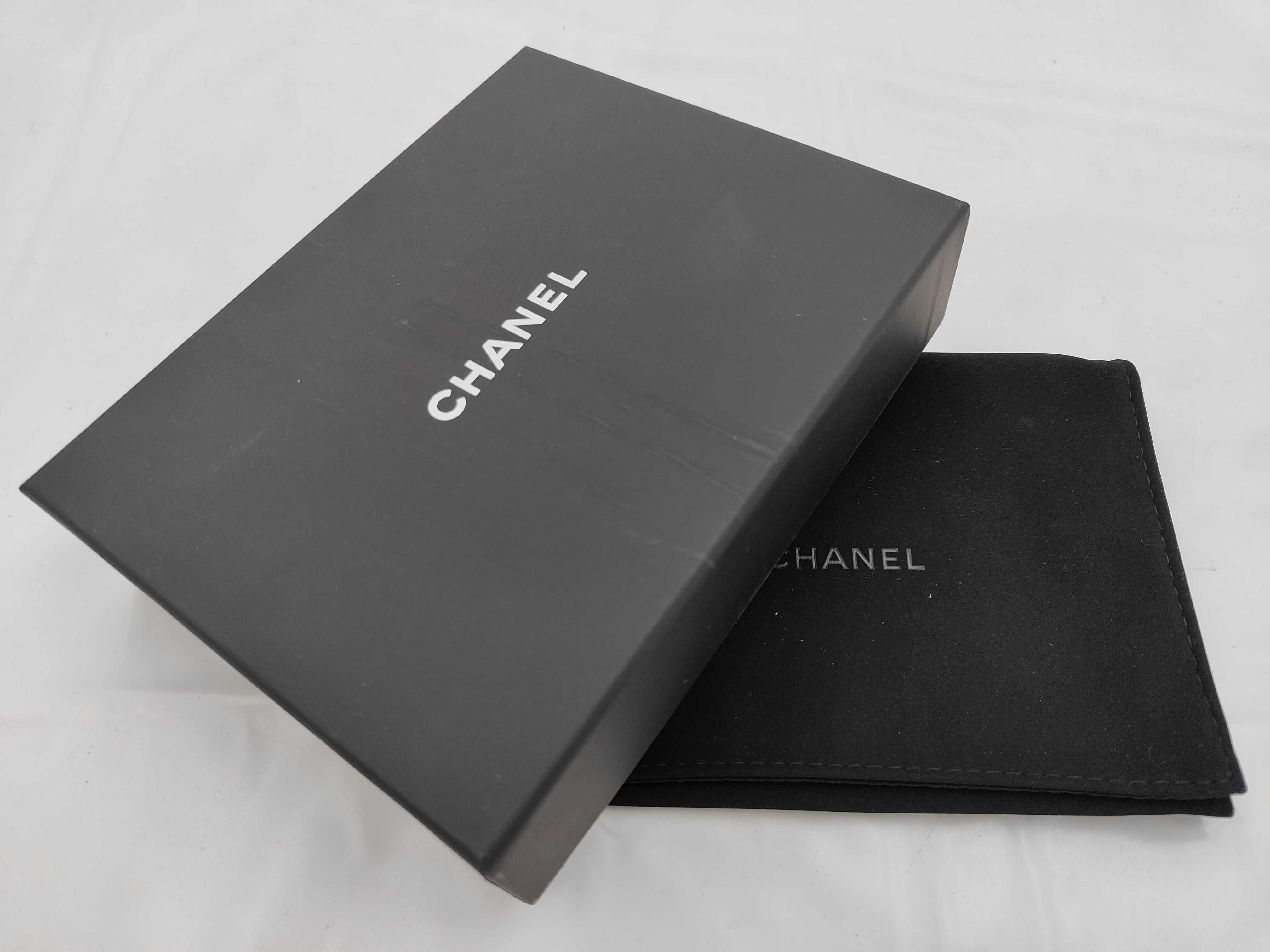 Black Caviar Leather Matelassé Coco Mark Coin Case — view 11