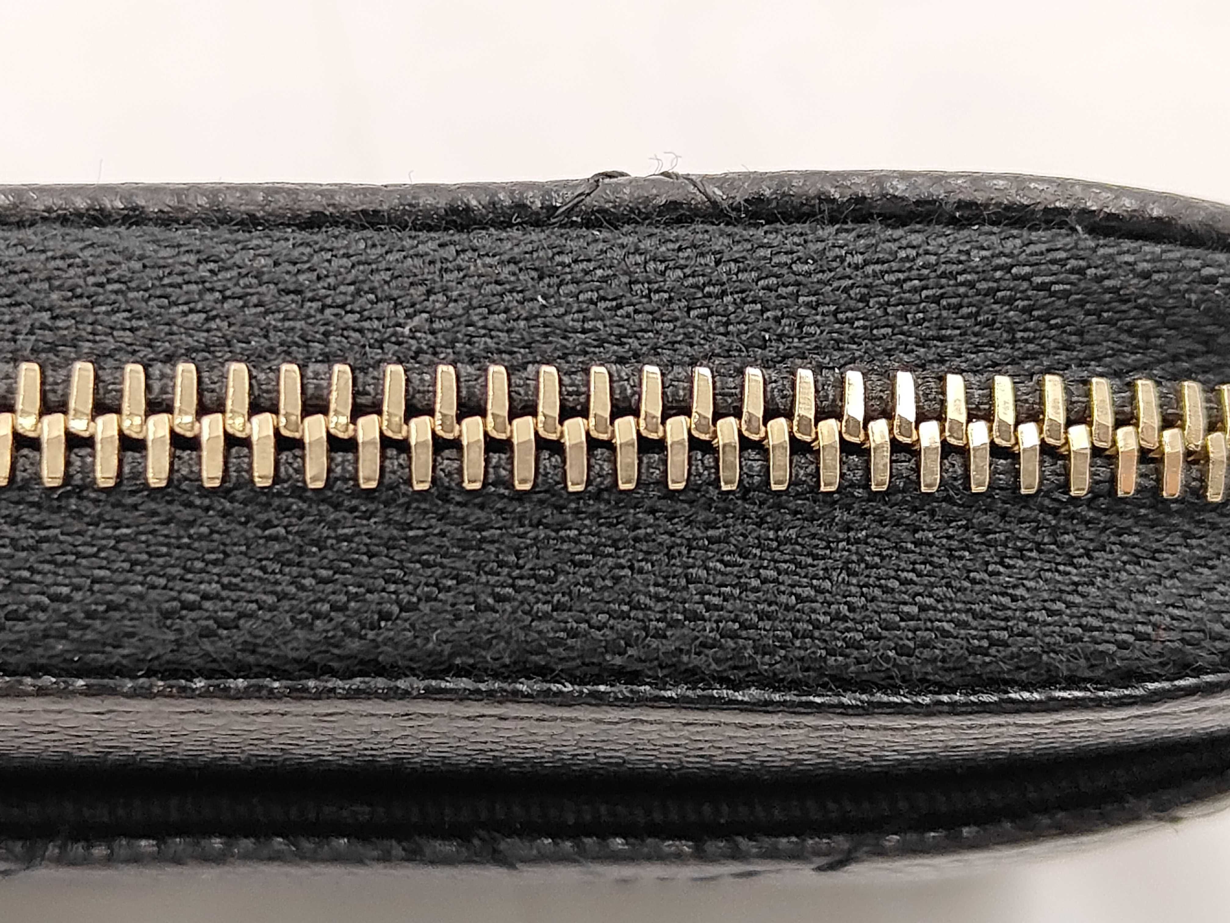 Black Caviar Leather Matelassé Coco Mark Coin Case — view 4