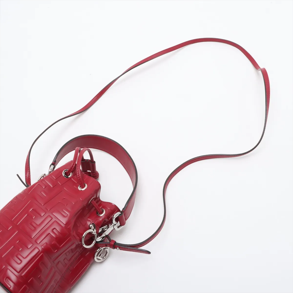Zucca Montresor Mini Leather 2-Way Shoulder Bag, Red, 8BS010 — view 7