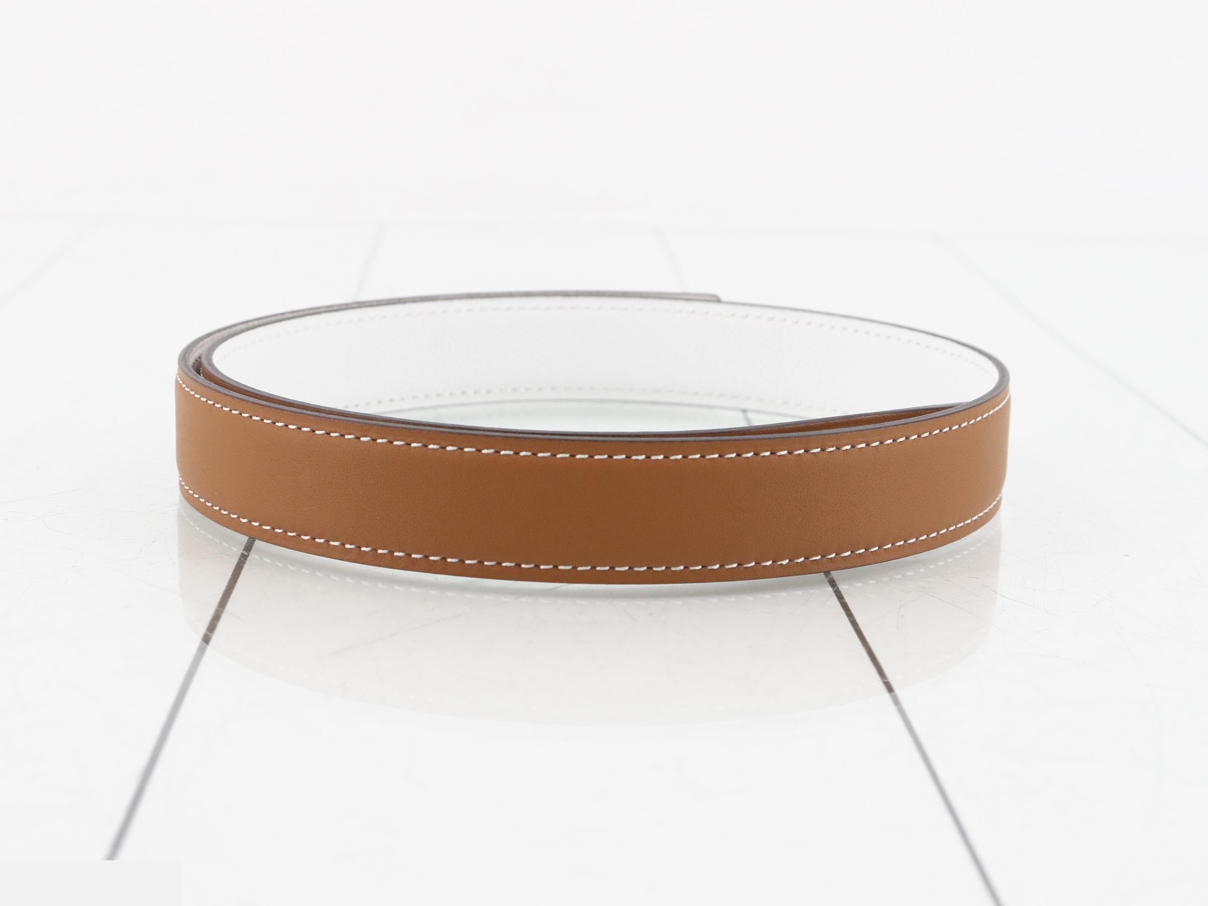 H-belt, reversible, leather, double stamped. — view 2