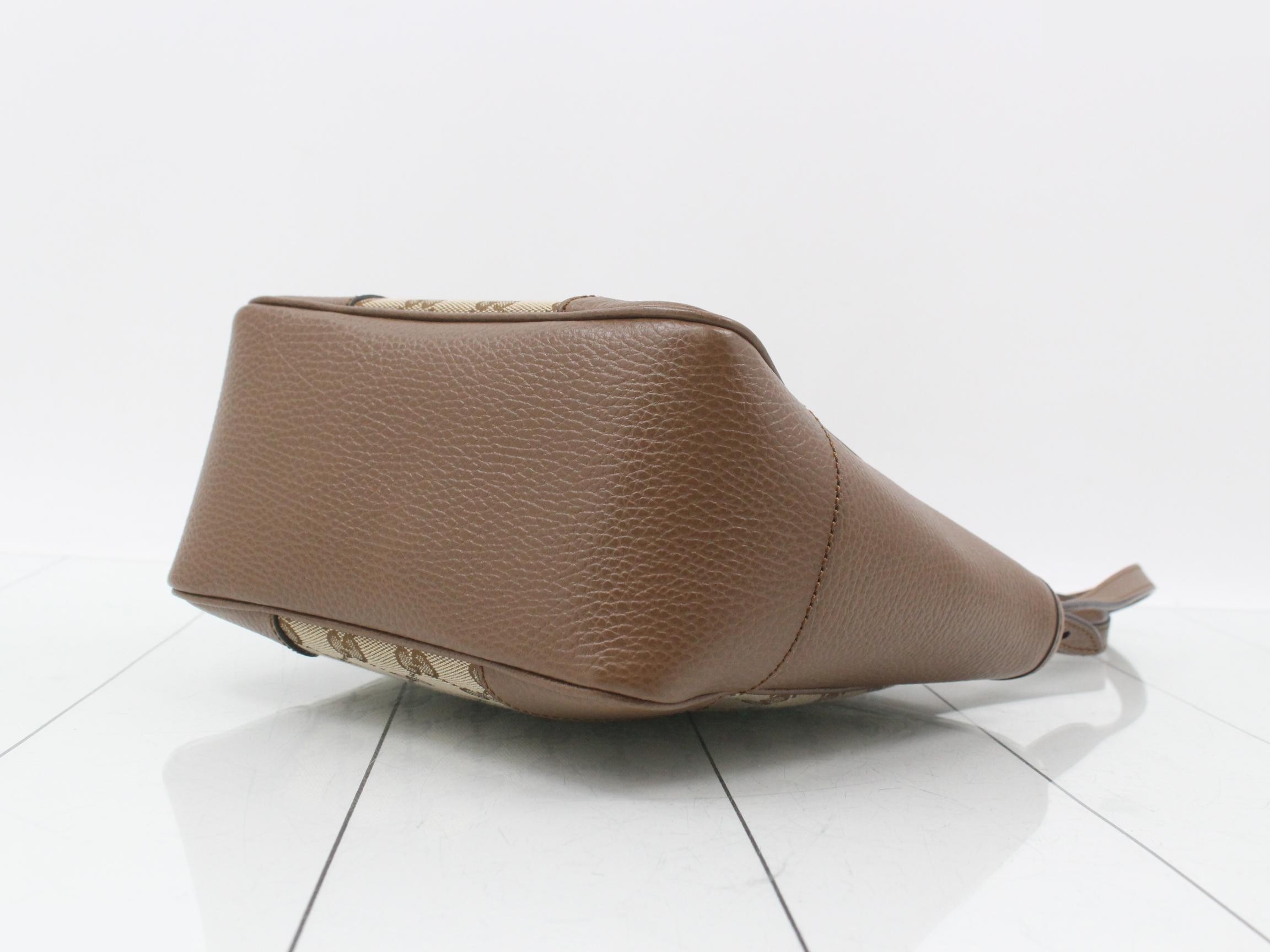 Canvas Shoulder Bag, Brown Canvas, 449241 — view 6