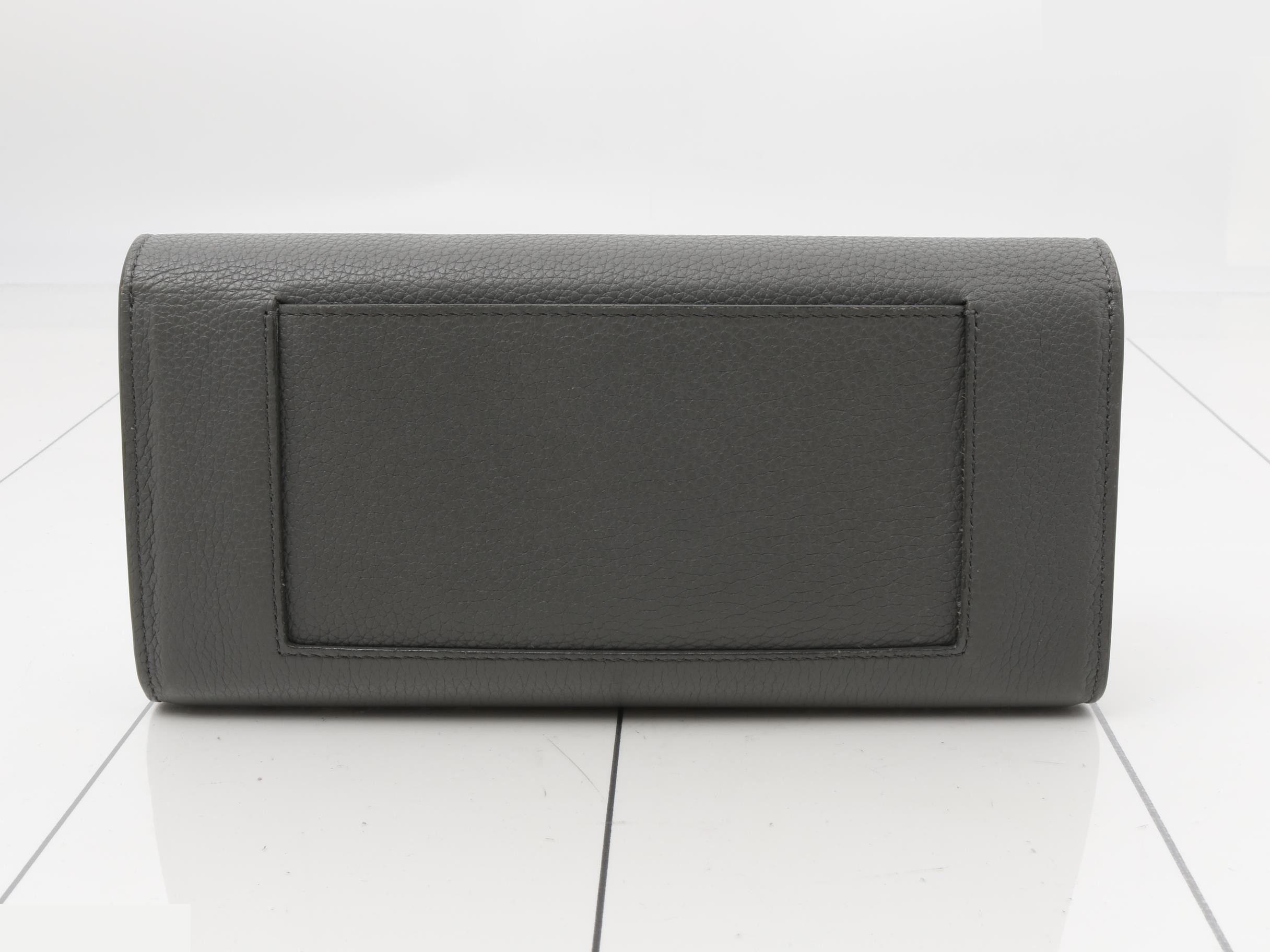 Long wallet, gray leather — view 2