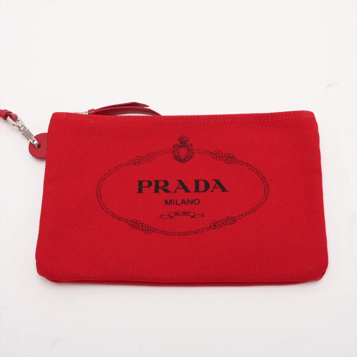 Canapa 1BG165 Vinyl x Canvas 2-Way Tote Bag Clear x Red — view 11