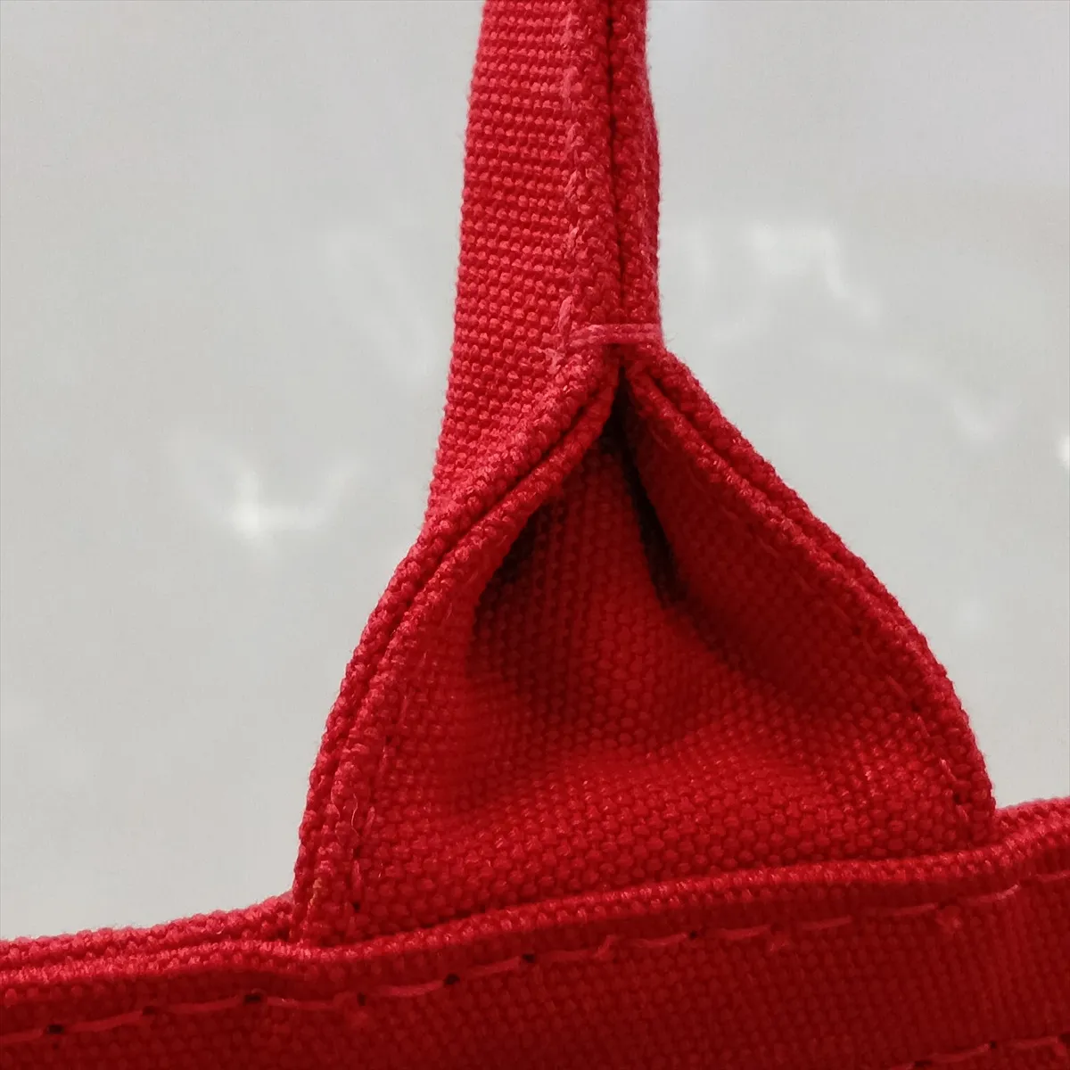 Canapa 1BG165 Vinyl x Canvas 2-Way Tote Bag Clear x Red — view 13