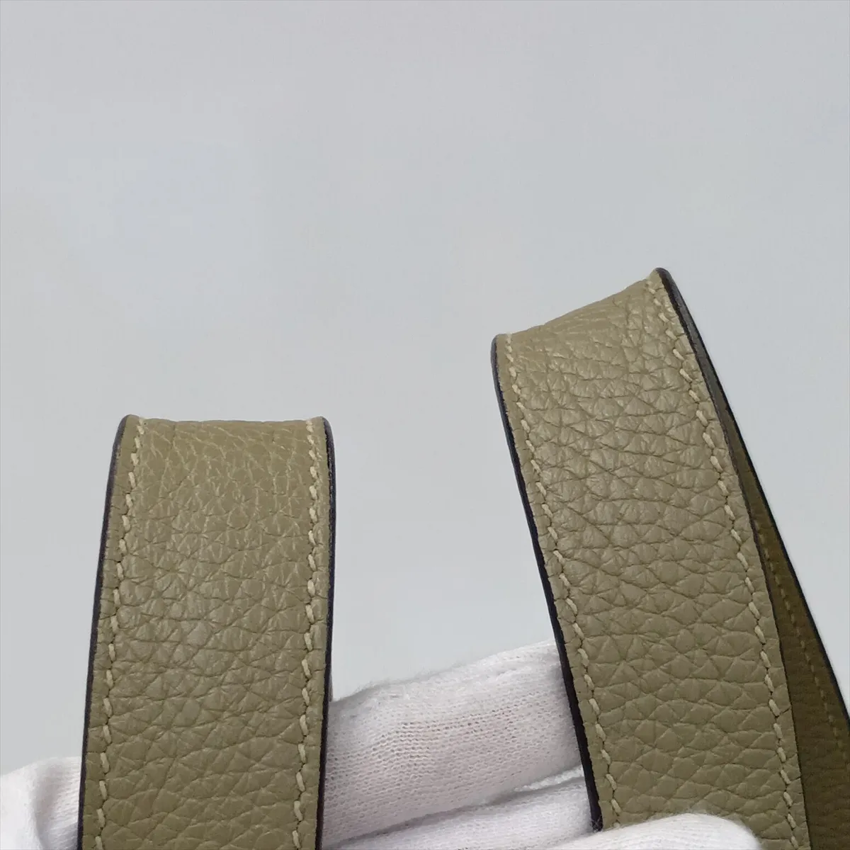 Picotin Lock 22 MM, Taurillon Clemence leather, Sage color, Silver hardware, Z: 2021 — view 11