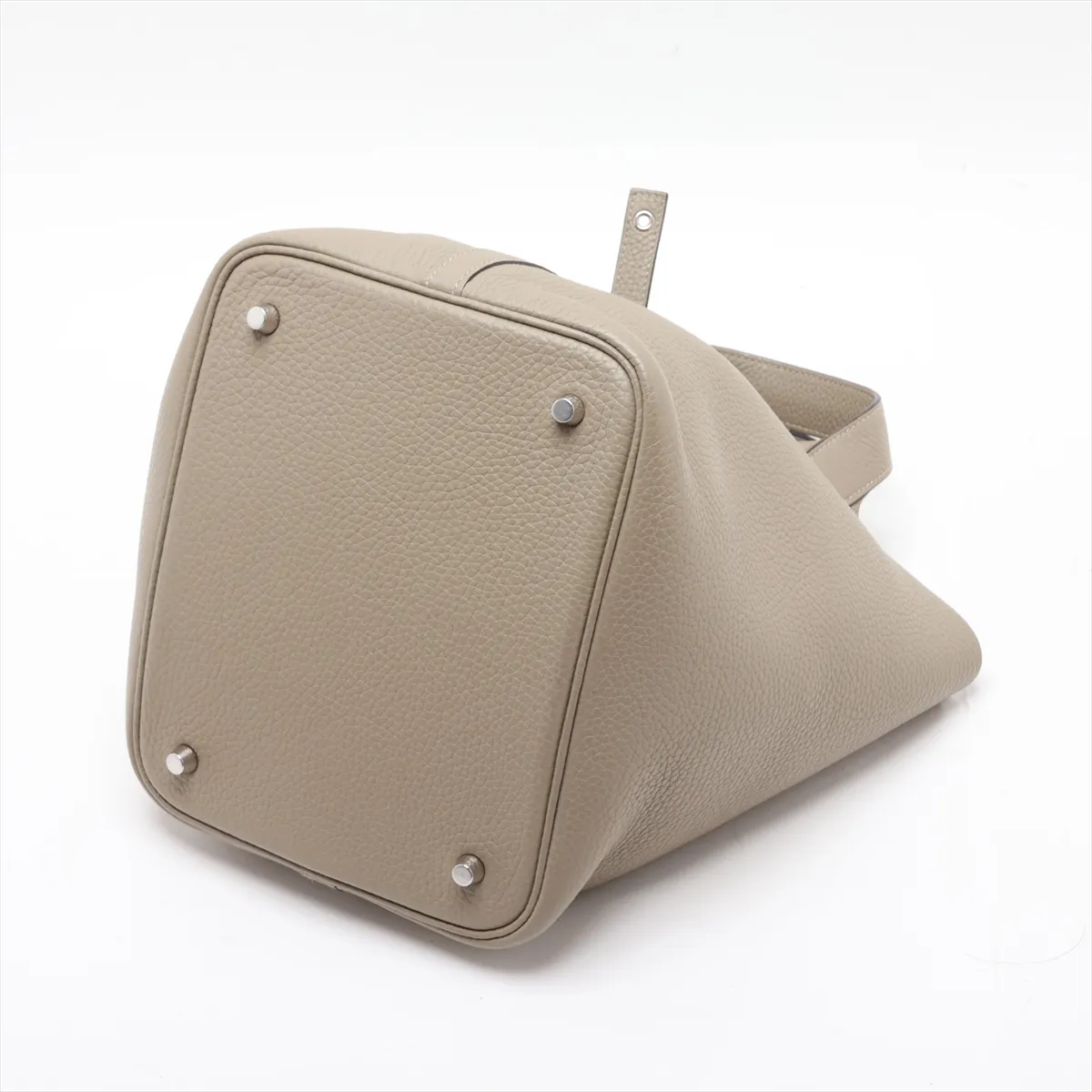 Picotin Lock 22 MM, Taurillon Clemence leather, Sage color, Silver hardware, Z: 2021 — view 3