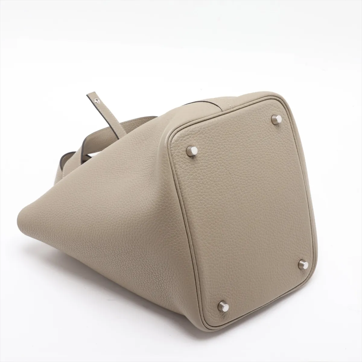 Picotin Lock 22 MM, Taurillon Clemence leather, Sage color, Silver hardware, Z: 2021 — view 4